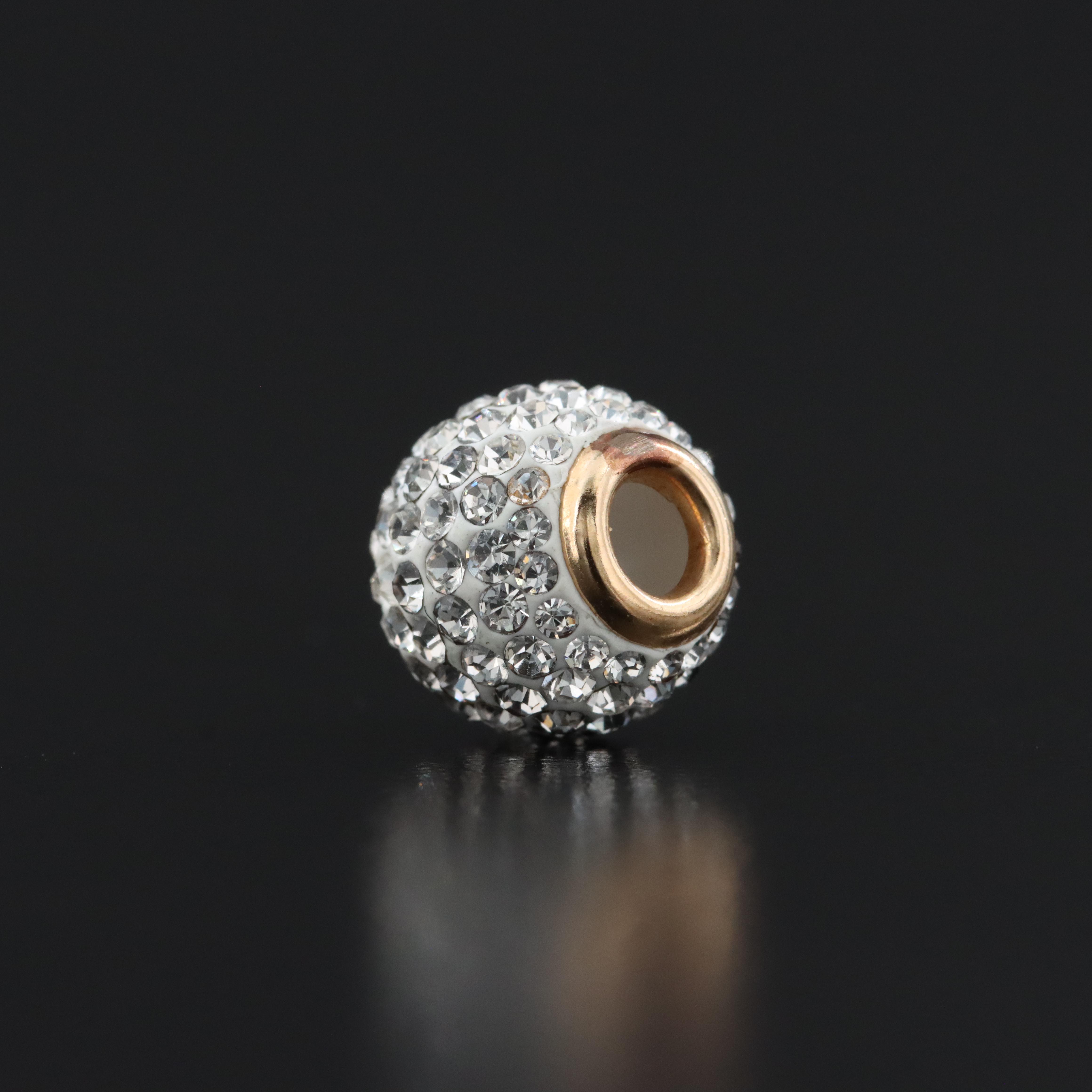 Glass Bead with 10K Accents