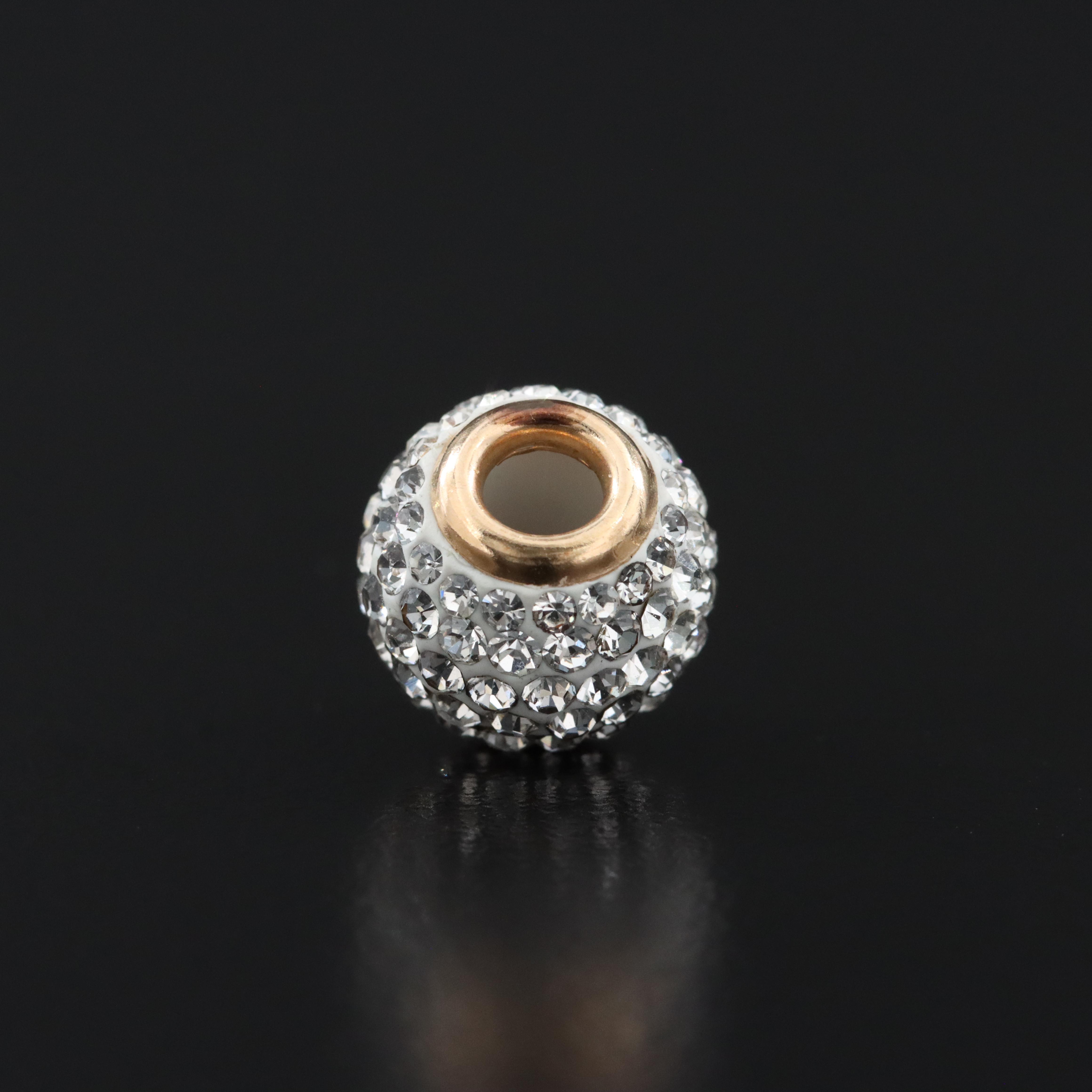 Glass Bead with 10K Accents