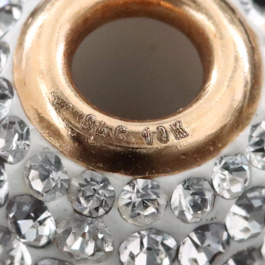 Glass Bead with 10K Accents