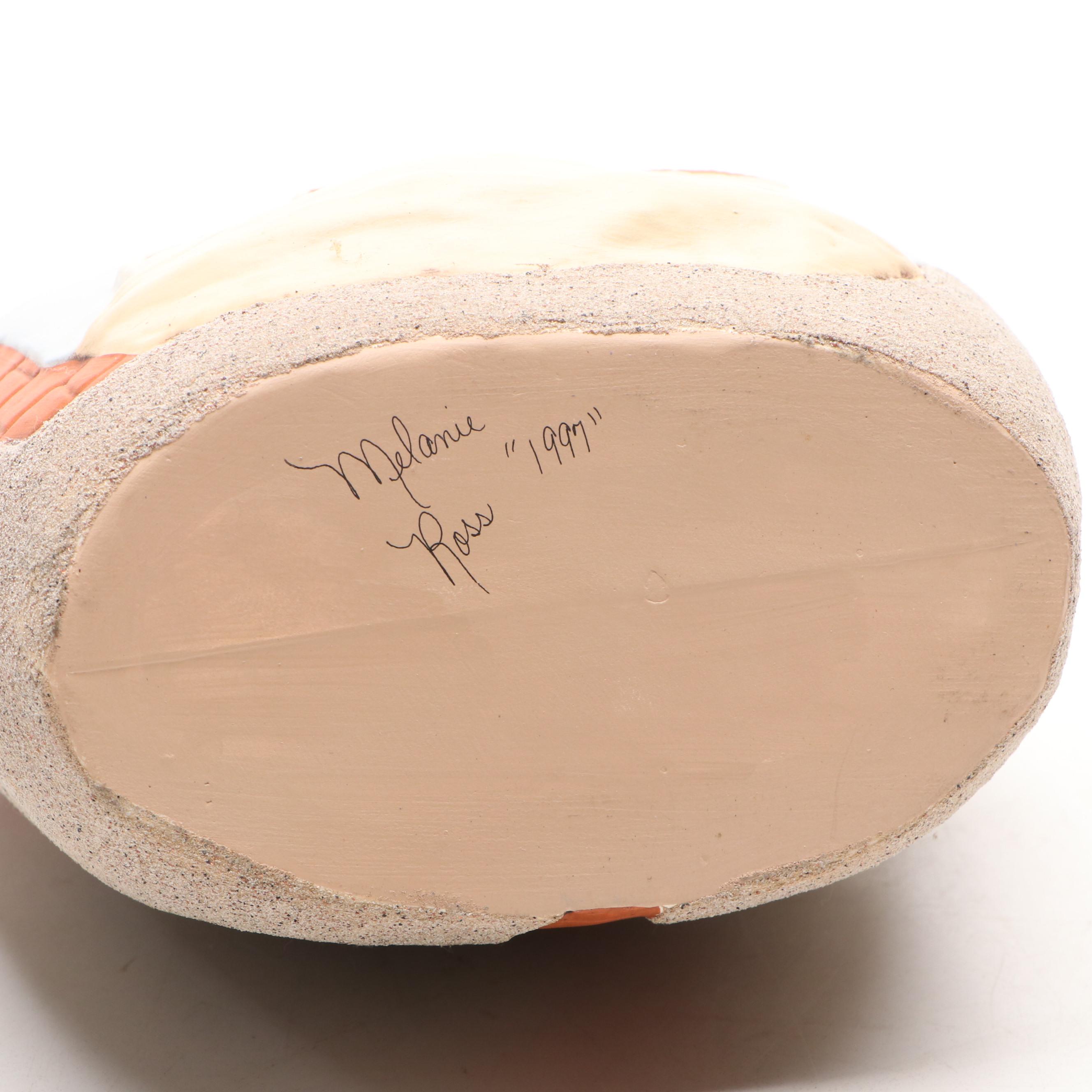 Melanie Ross Southwest Art Pottery Wedding Vase with Earthenware Bud Vase