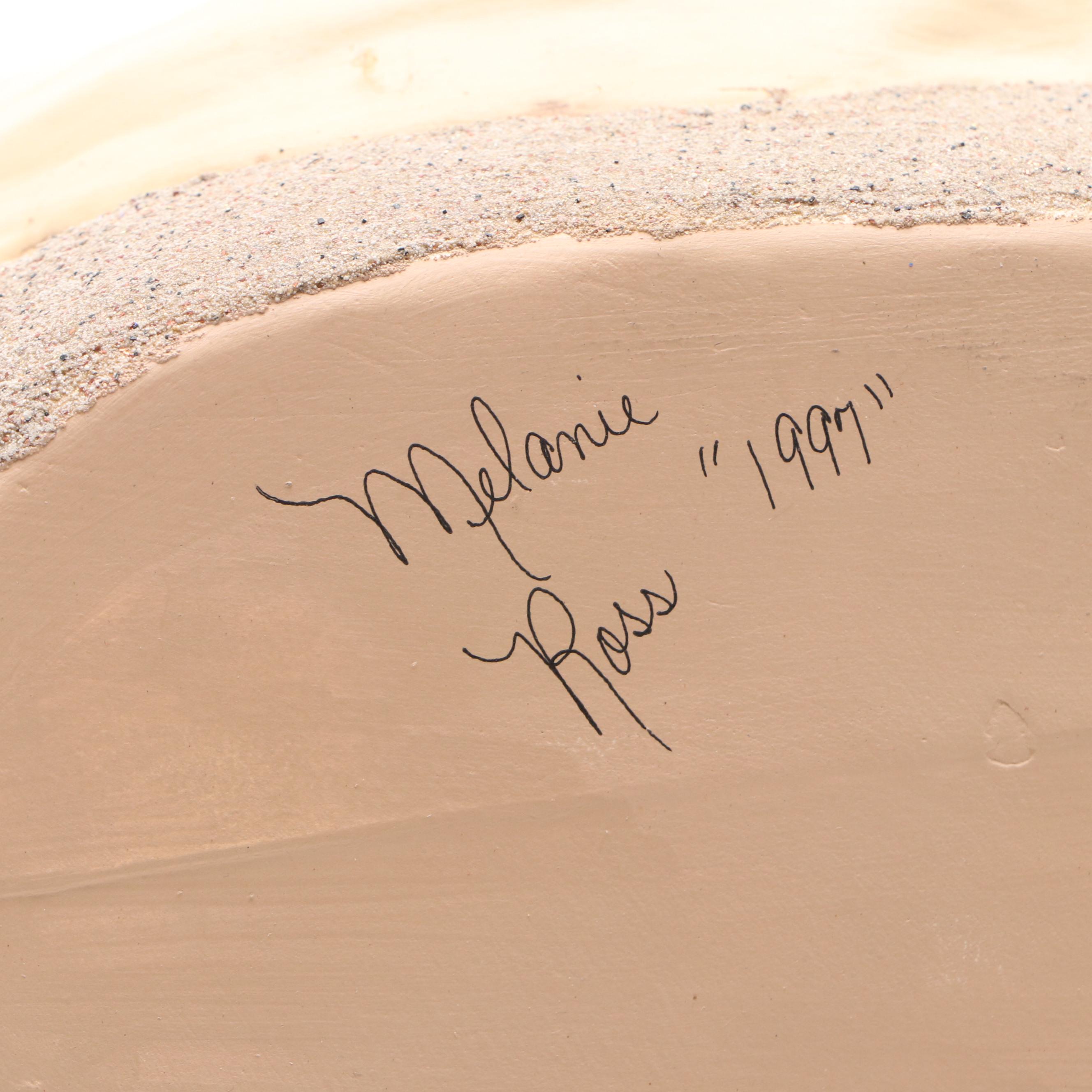 Melanie Ross Southwest Art Pottery Wedding Vase with Earthenware Bud Vase