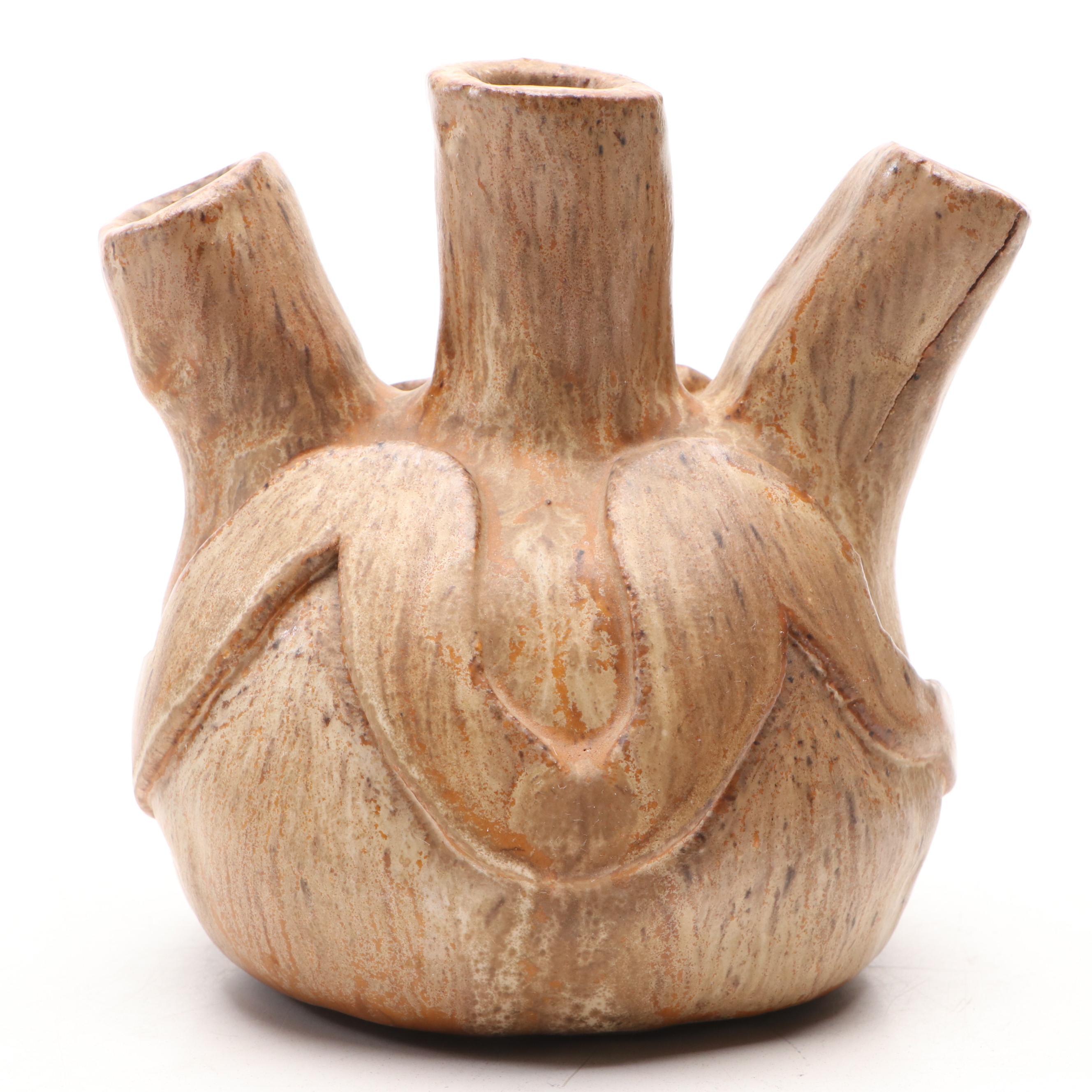 Melanie Ross Southwest Art Pottery Wedding Vase with Earthenware Bud Vase