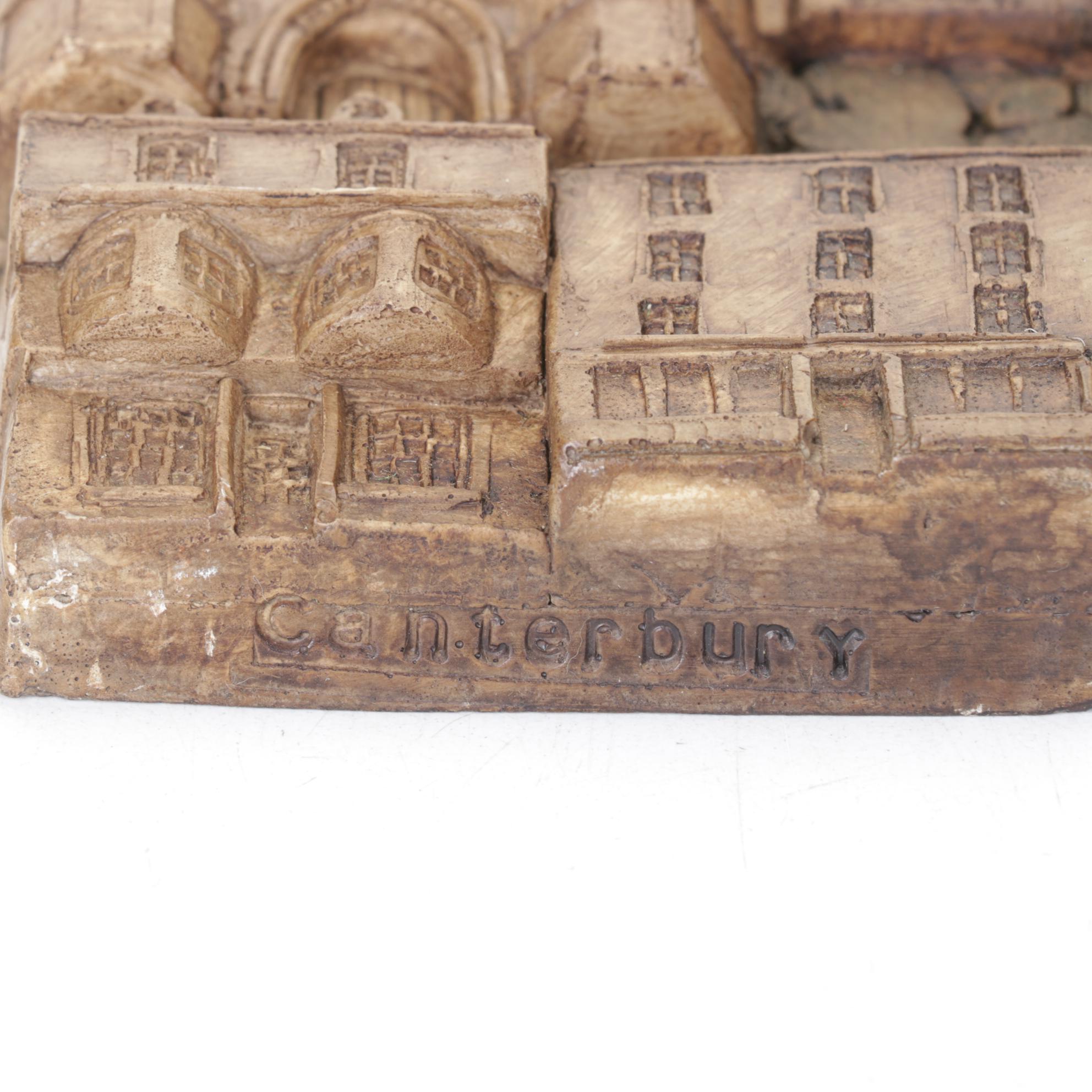 Bernard Pearson Suffolk Images "Canterbury" Cast Resin Wall Decoration, 1984