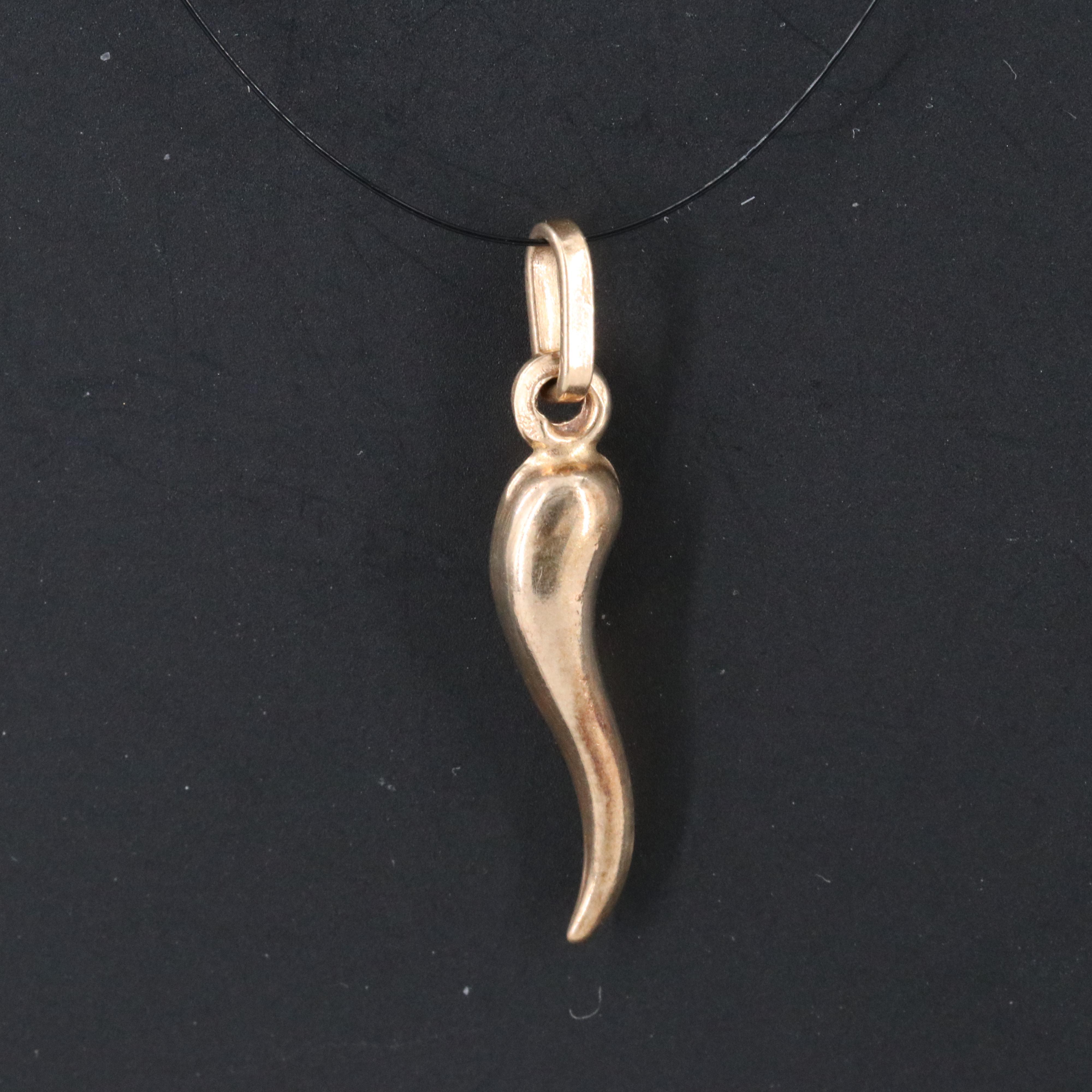 Italian 14K Cornicello Pendant