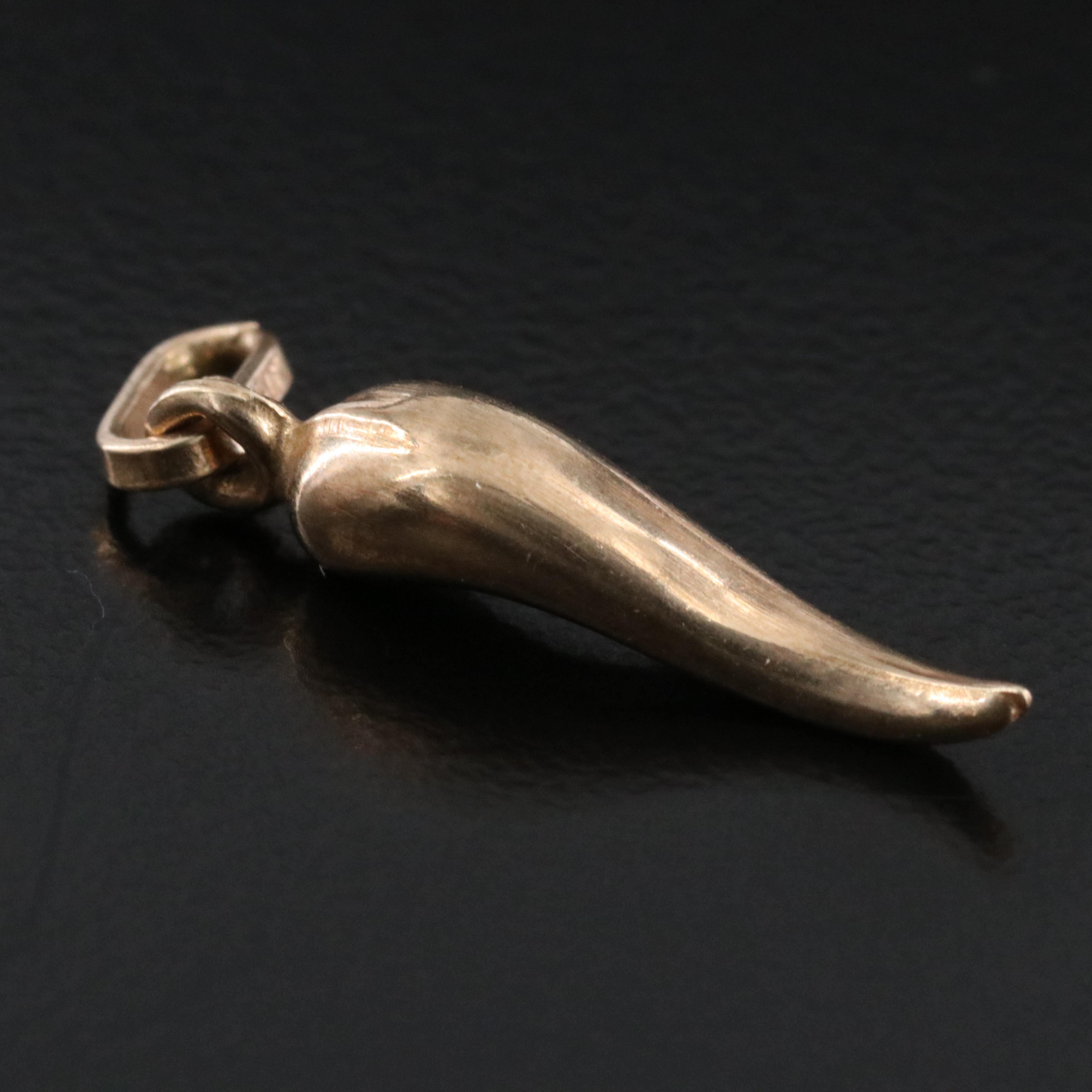 Italian 14K Cornicello Pendant