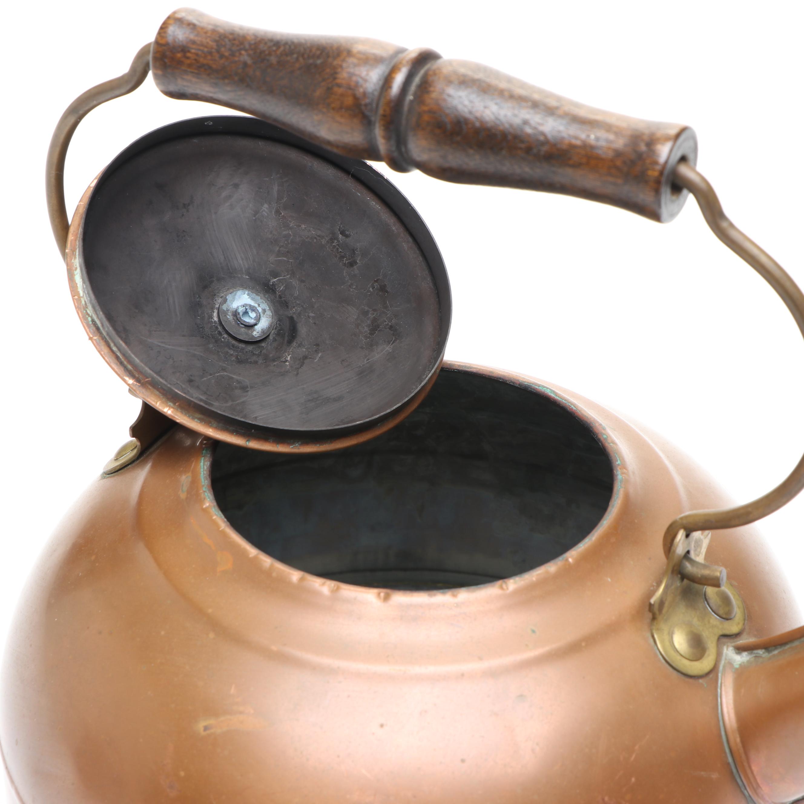 Vintage Revere Ware with Other Copper Kettles and Teapot, 20th Century