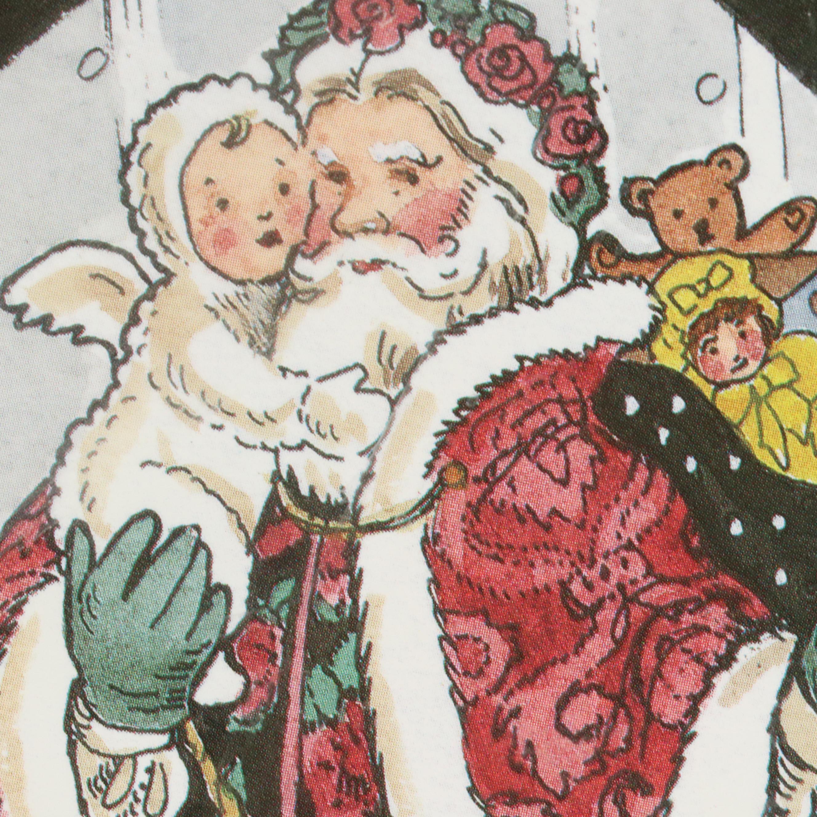 Seasonal Offset Lithographs "Merry Christmas" and "Victorian Santas"