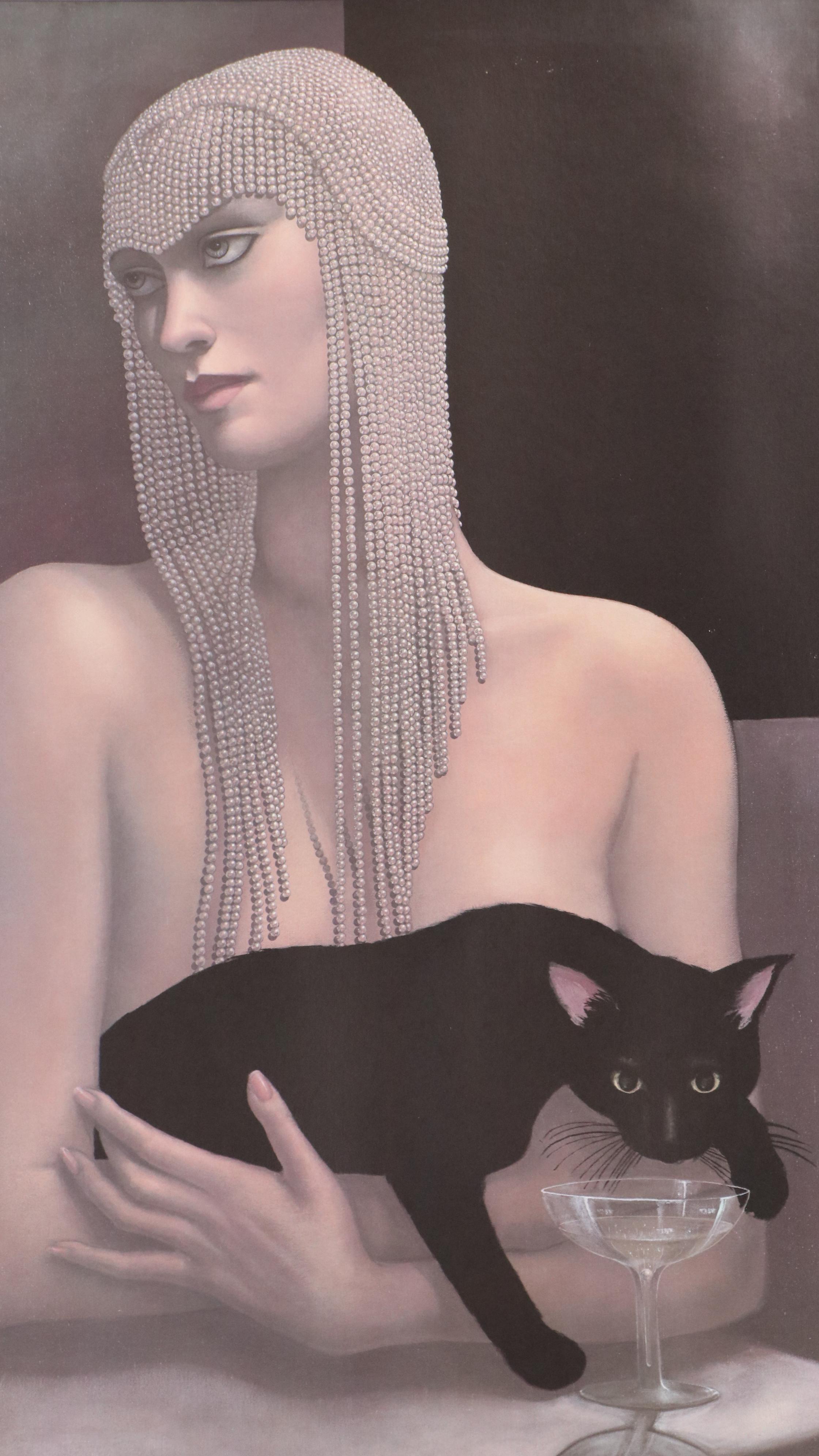 After Jane M. Whiting Chrzanoska Offset Lithograph "Solitaire"