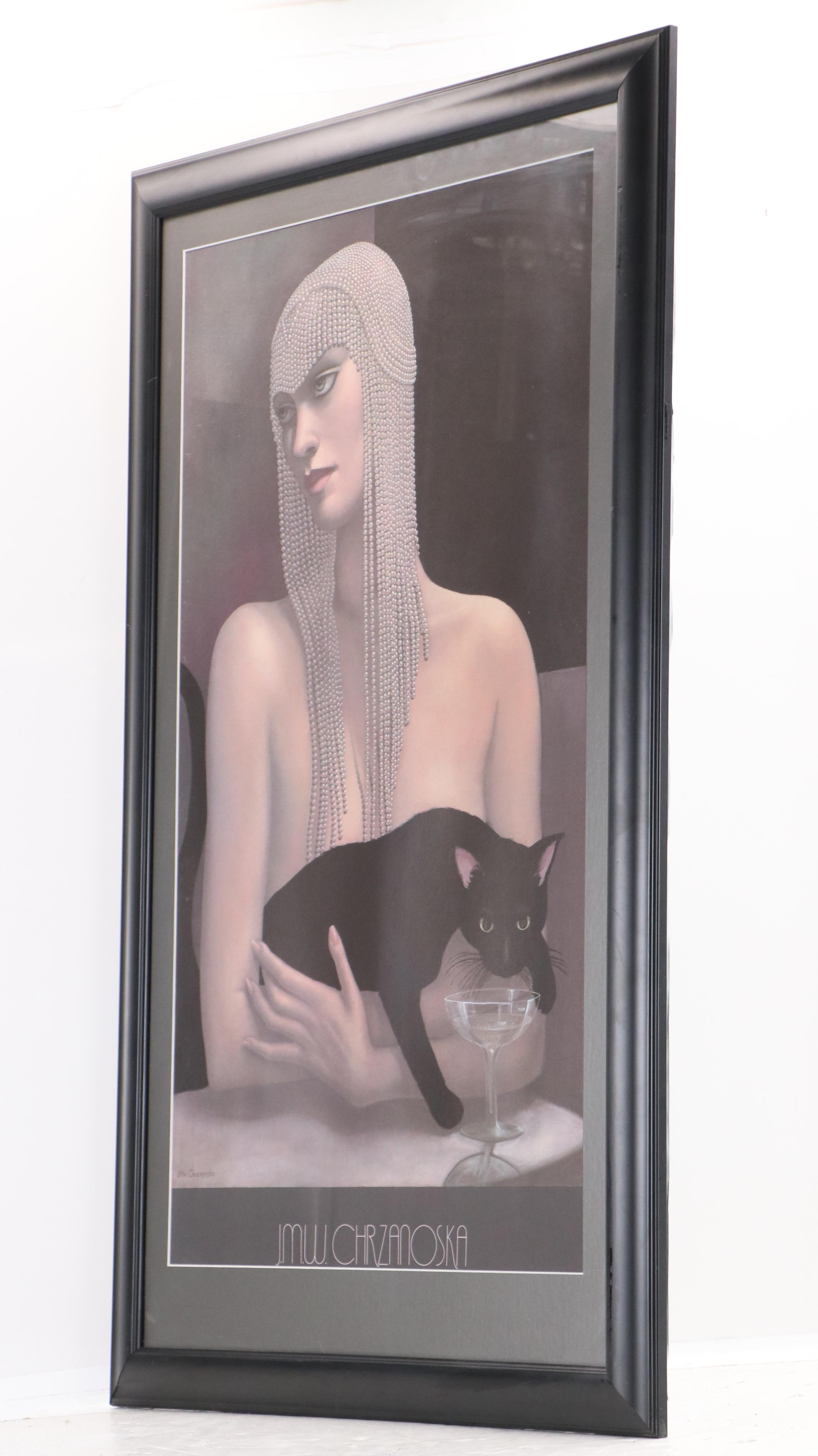 After Jane M. Whiting Chrzanoska Offset Lithograph "Solitaire"