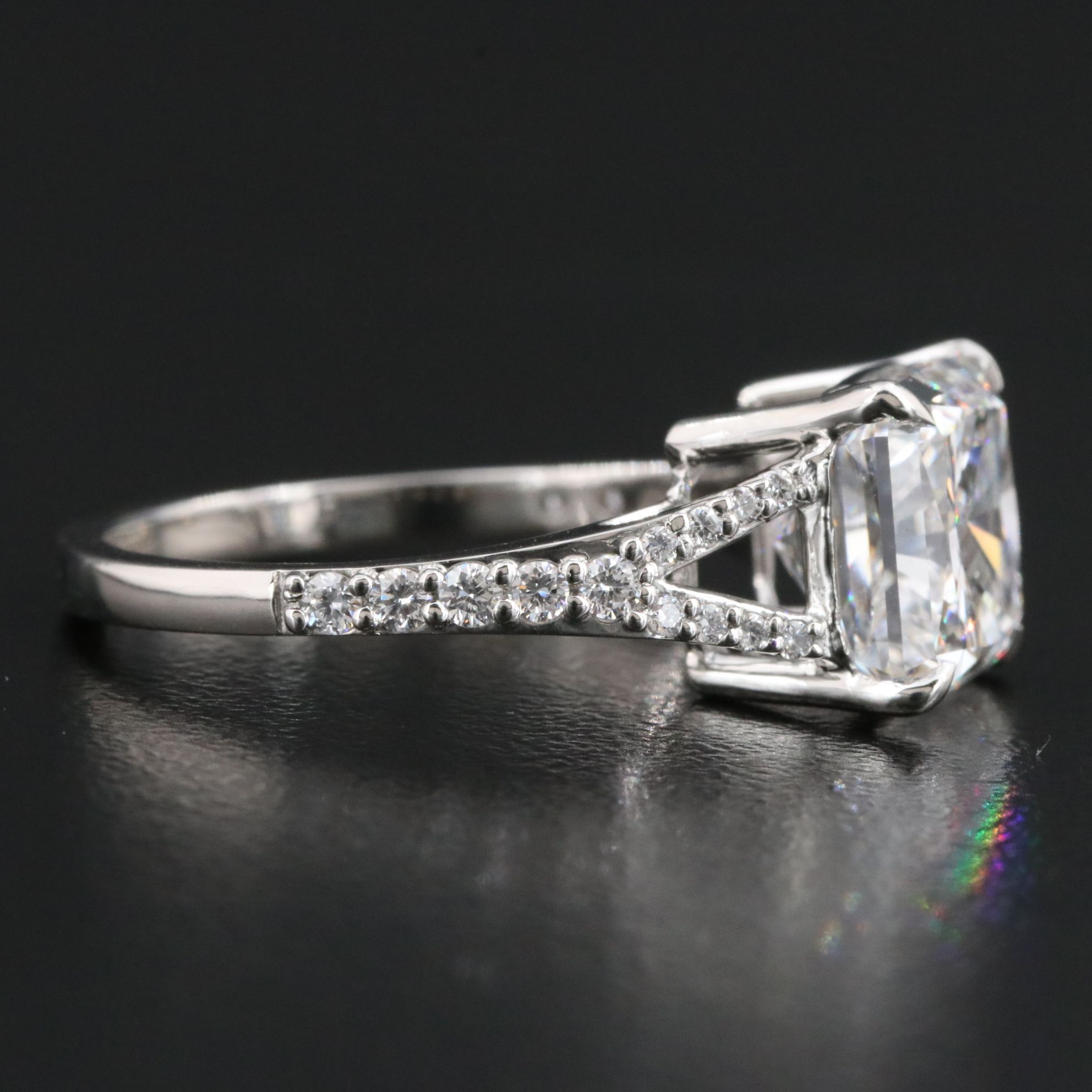 Platinum 4.25 CTW Lab Grown Diamond Ring with IGI Report