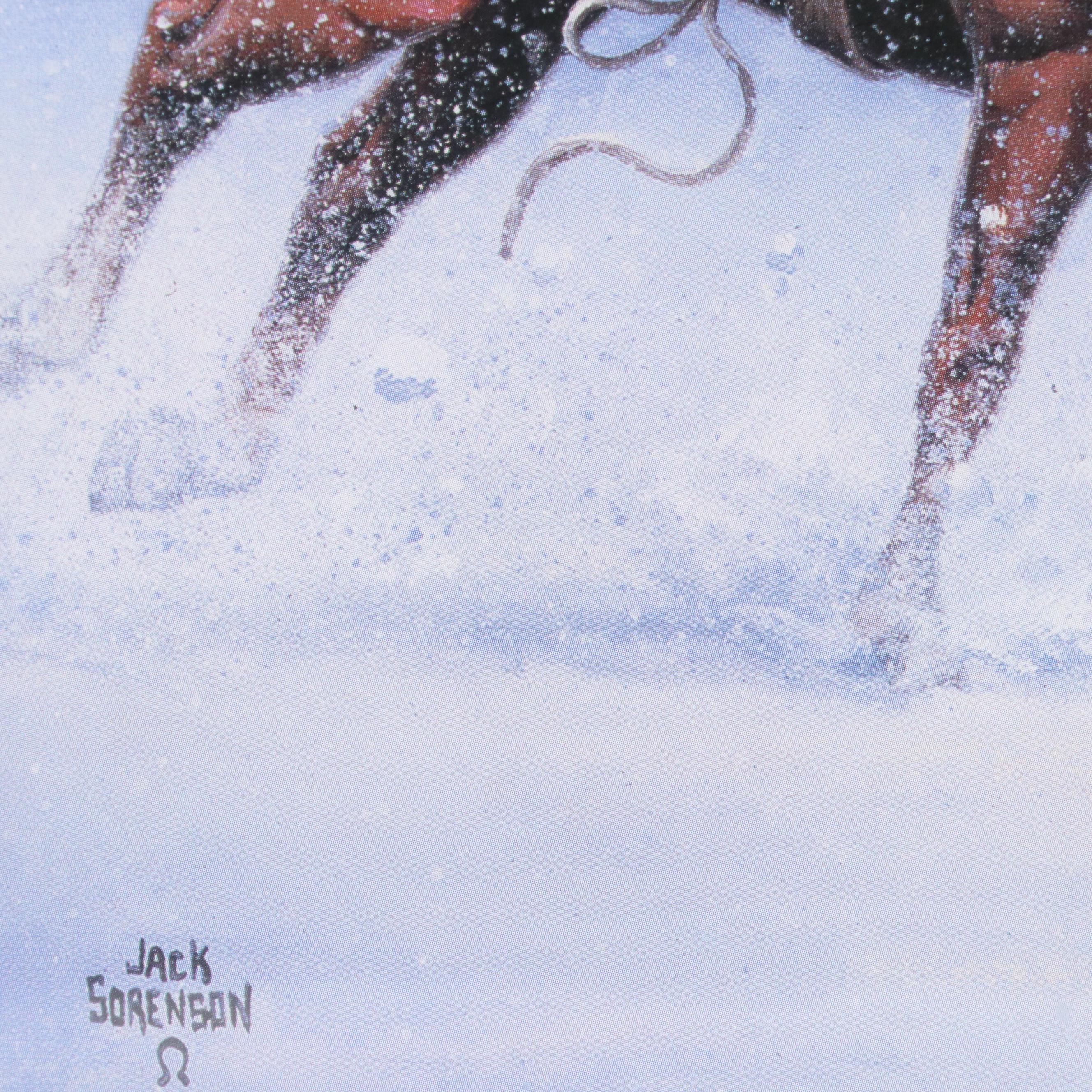 Western Santa Offset Lithograph "Christmas Rush" After Jack Sorenson