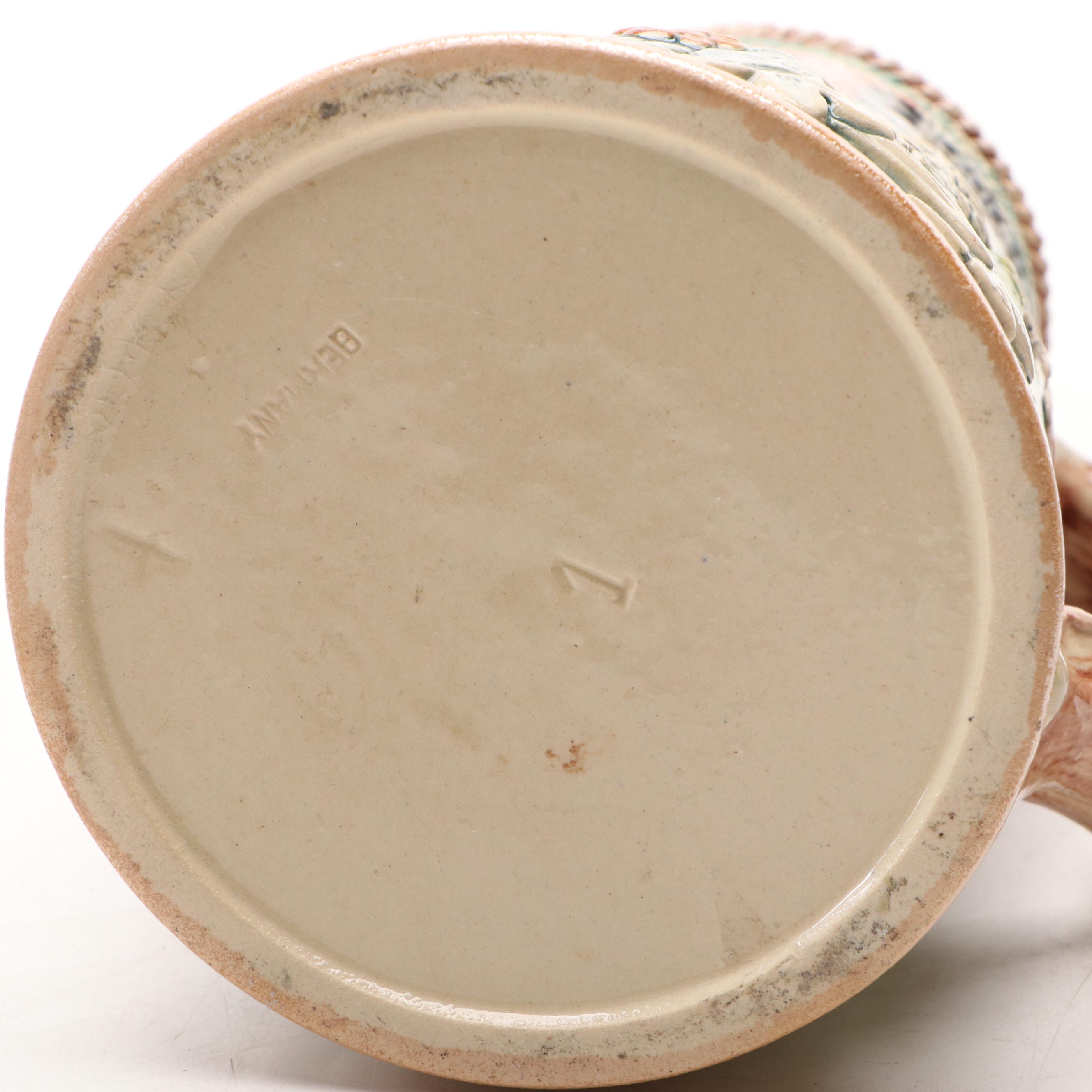 German Beer Steins with Budweiser Clydesdale Ceramic Stein, 20th Century