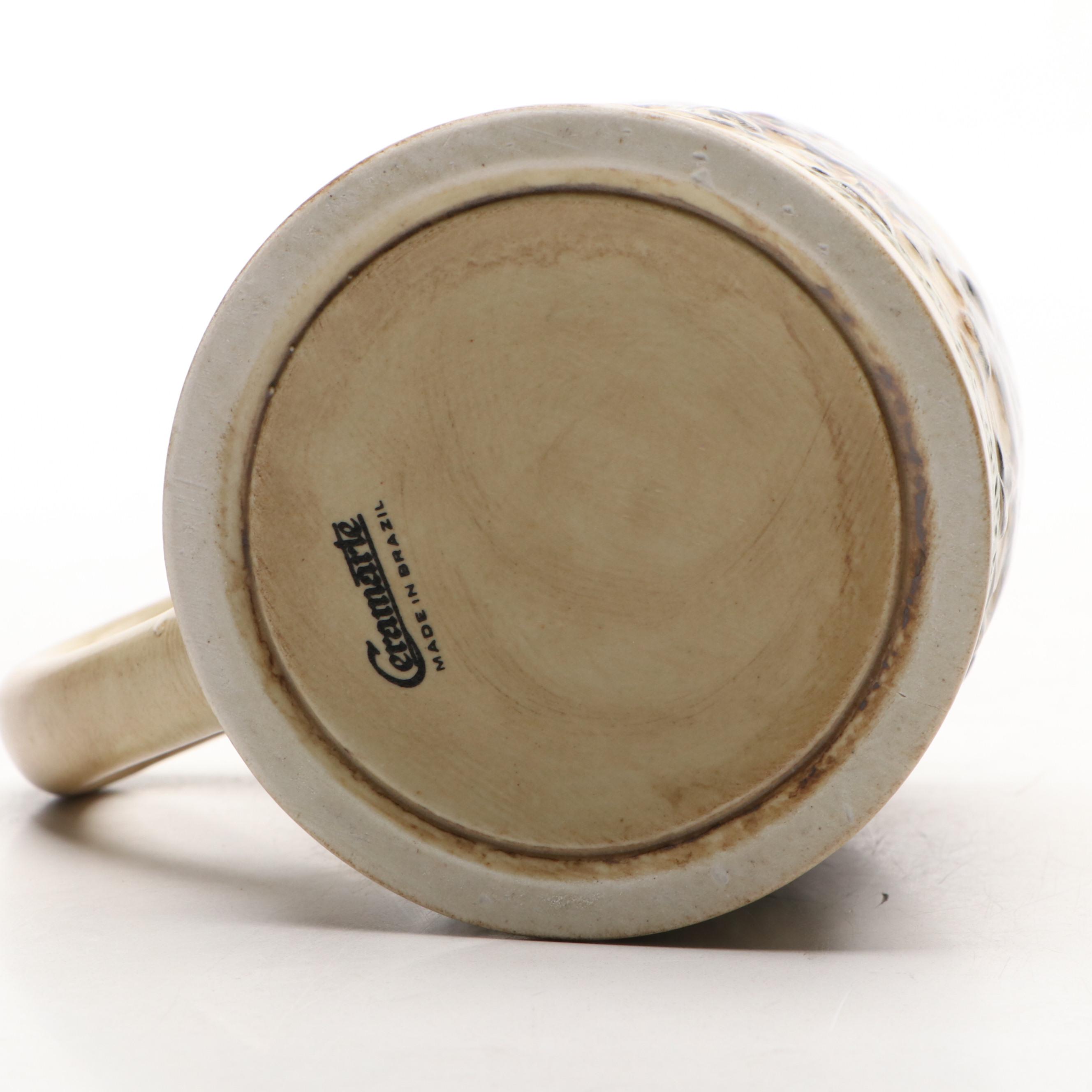 German Beer Steins with Budweiser Clydesdale Ceramic Stein, 20th Century