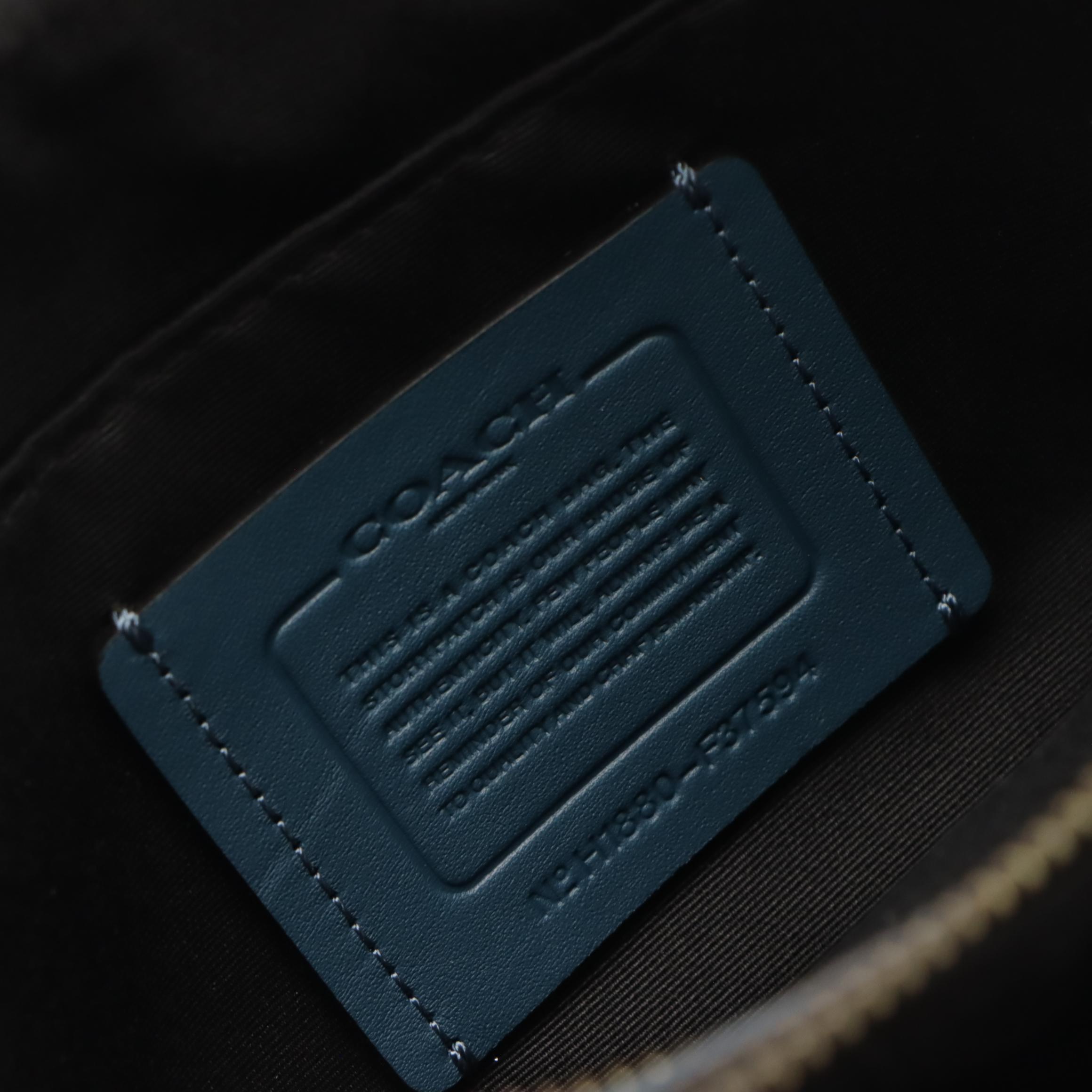 Coach Graham Utility Pack in Blue and Black Colorblock Leather