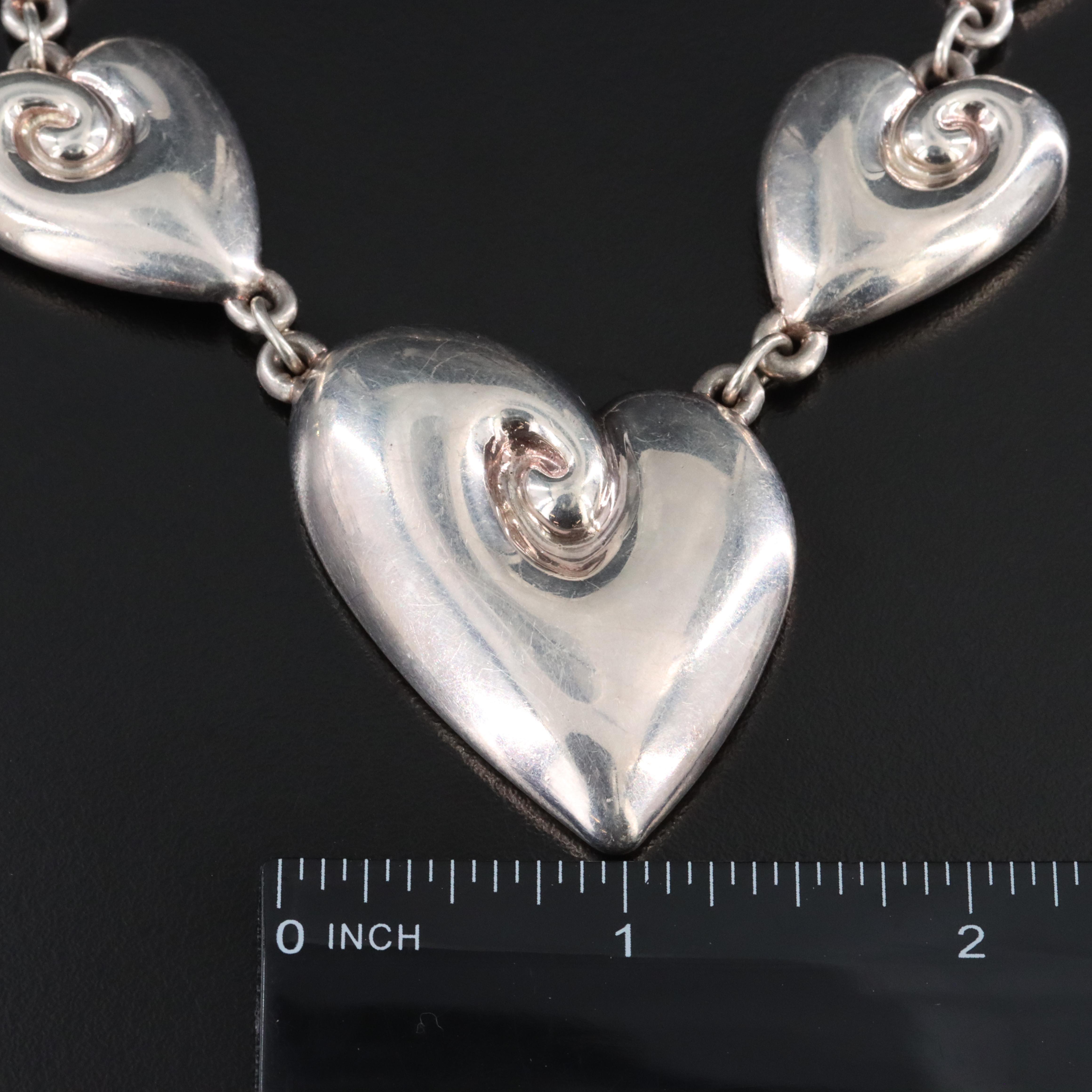 Frederick John Duclos Electroformed and Sterling Heart Necklace