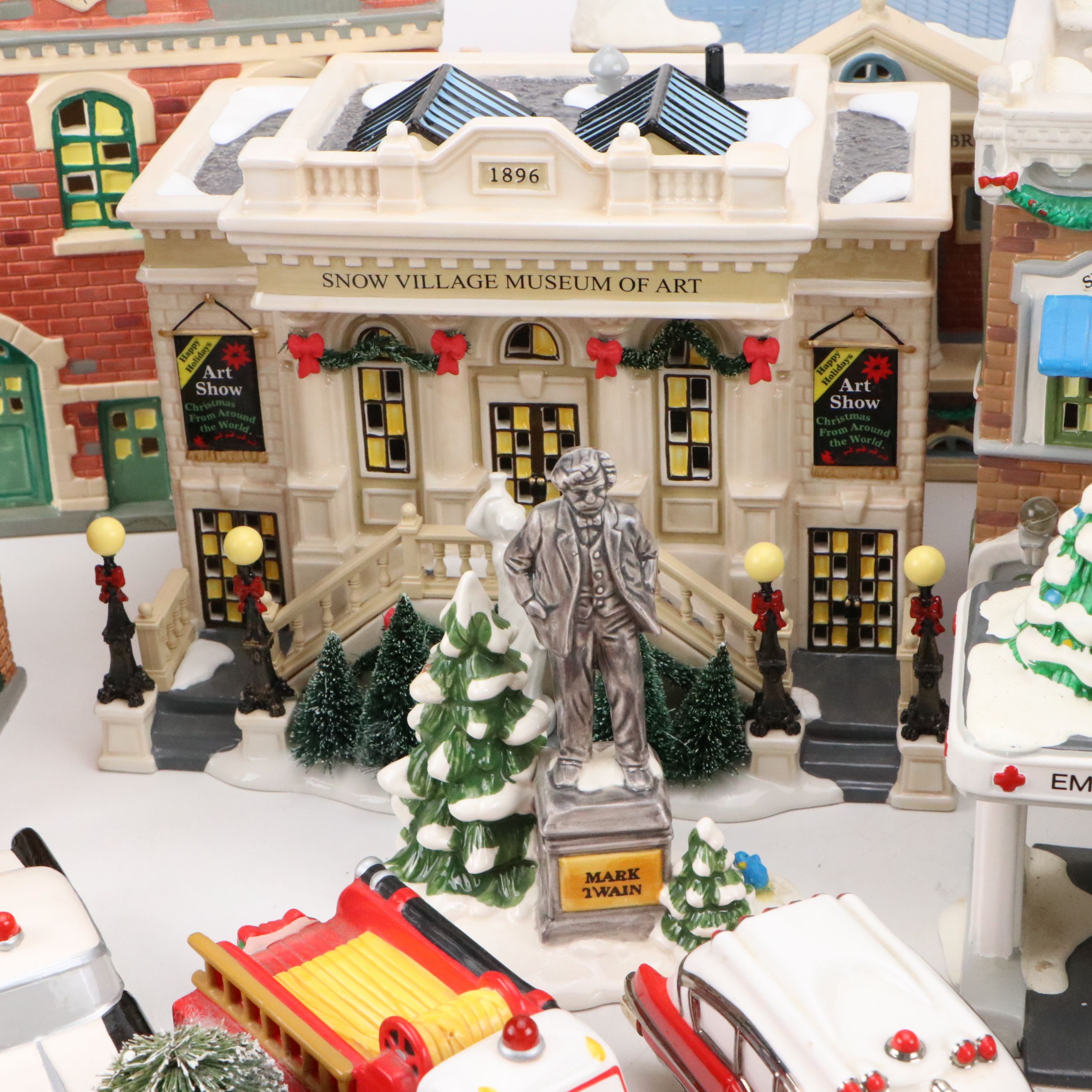 Department 56 "Village Public Library" and More Snow Village Decor