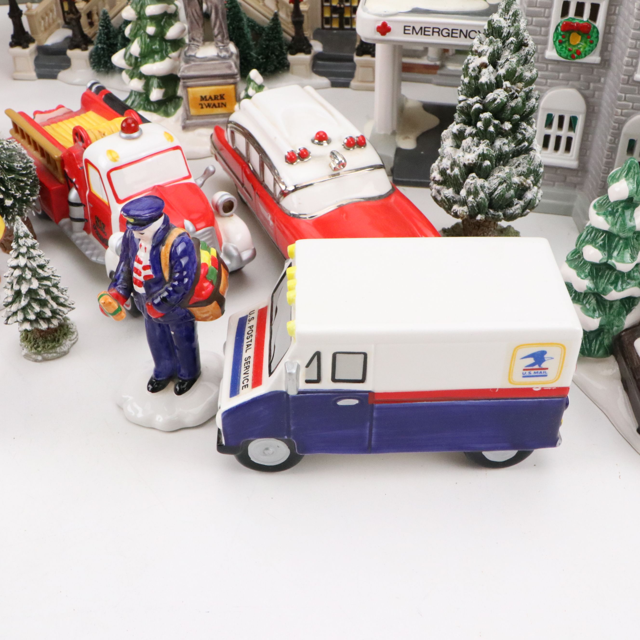 Department 56 "Village Public Library" and More Snow Village Decor