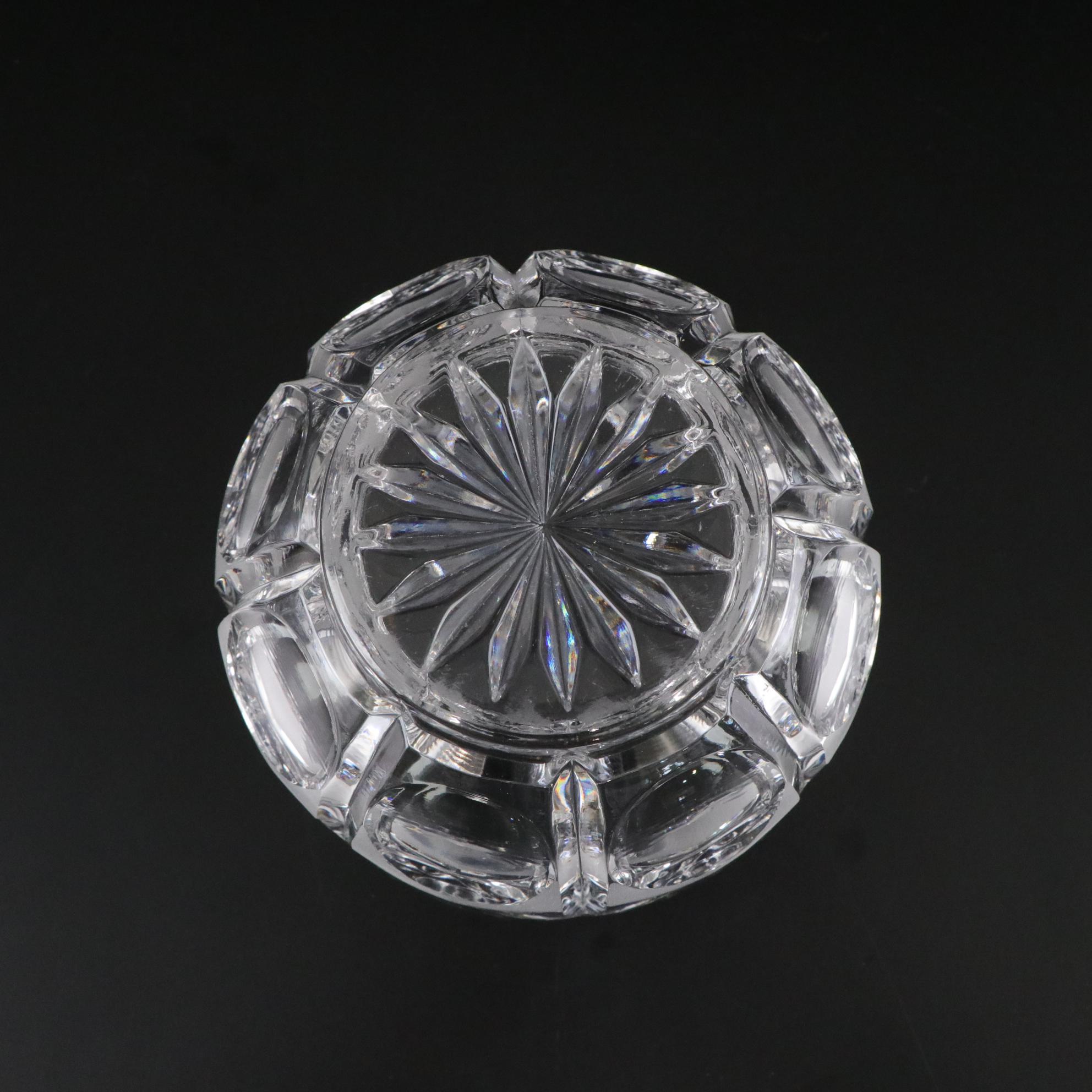 American Brilliant Style Cut Glass Trumpet Vase with Other Bowl and Plate