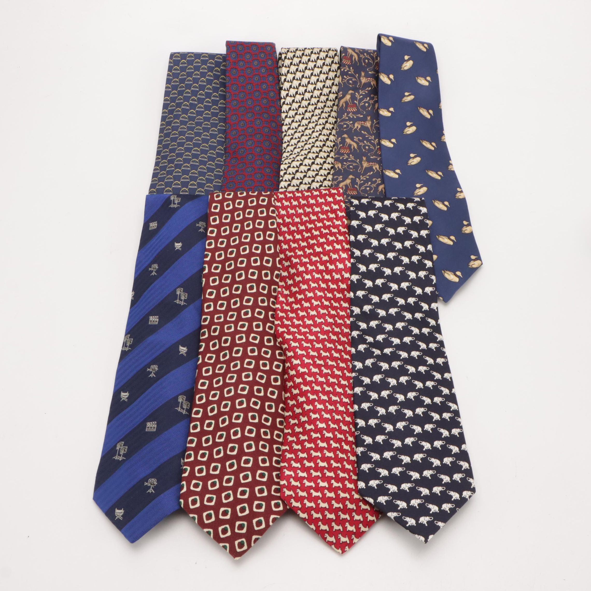 Saks Fifth Avenue, Façonnable, and More Vintage Patterned Silk Neckties