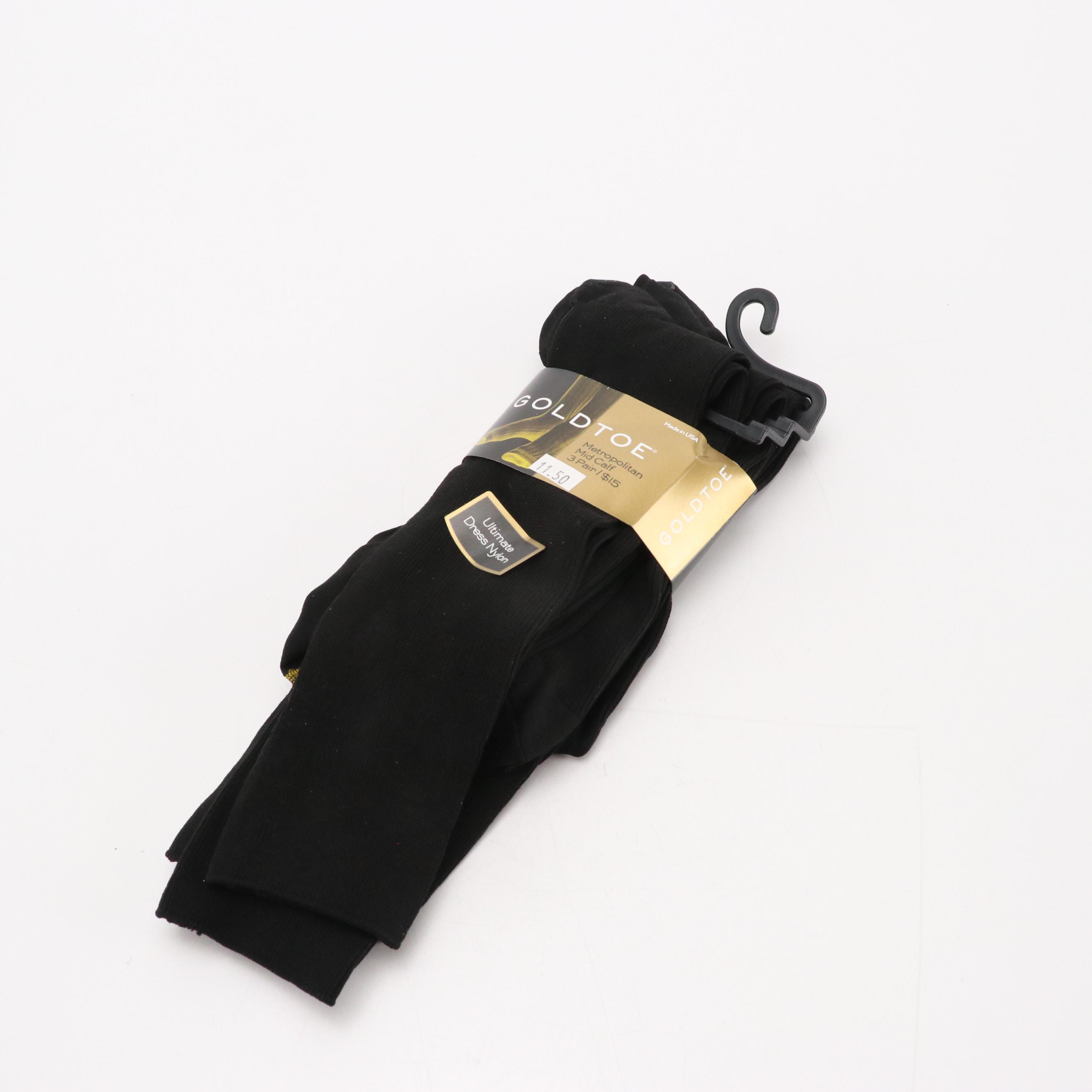 Men's Cole Haan, Allen Edmunds and Other Leather Loafers with Gold Toe Socks