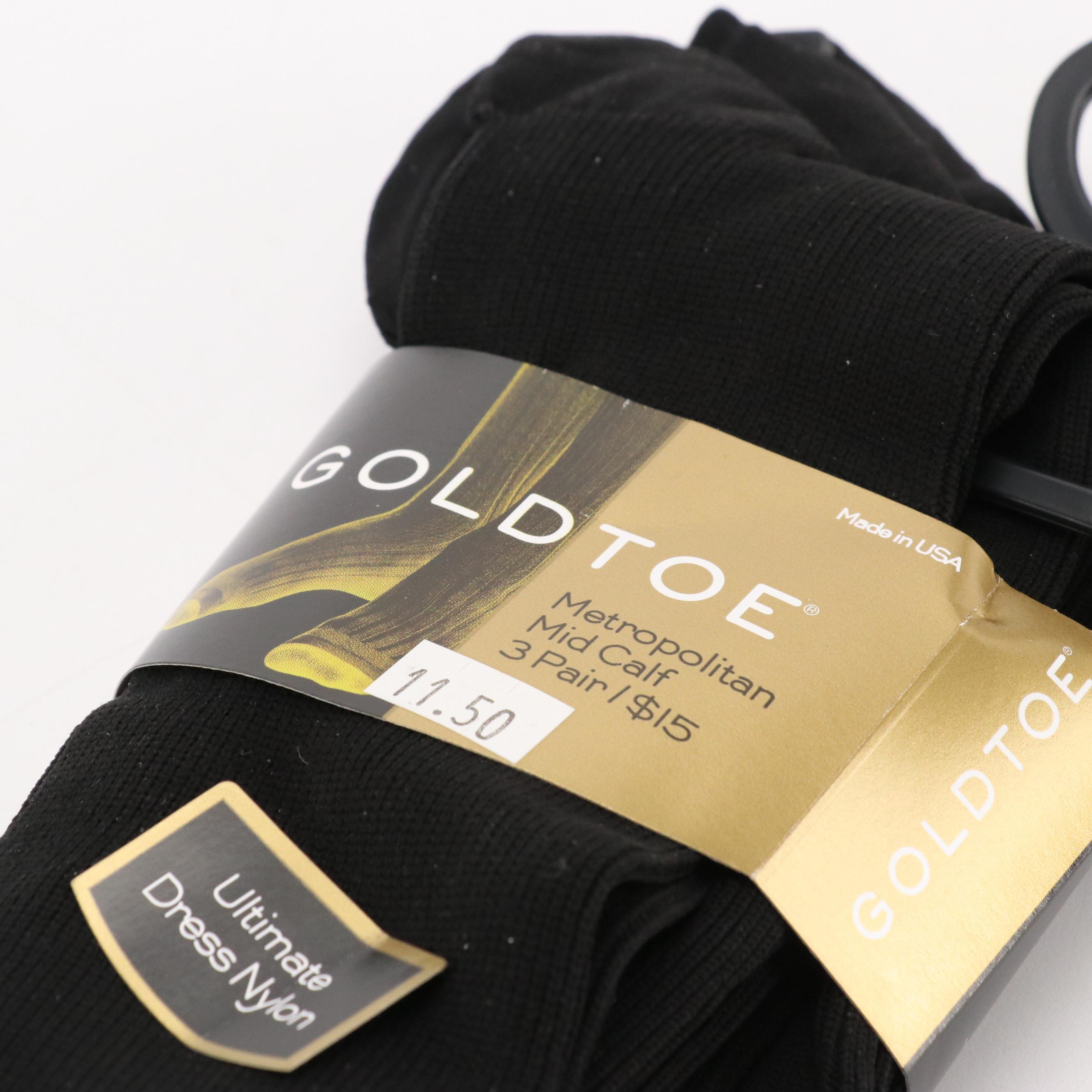 Men's Cole Haan, Allen Edmunds and Other Leather Loafers with Gold Toe Socks