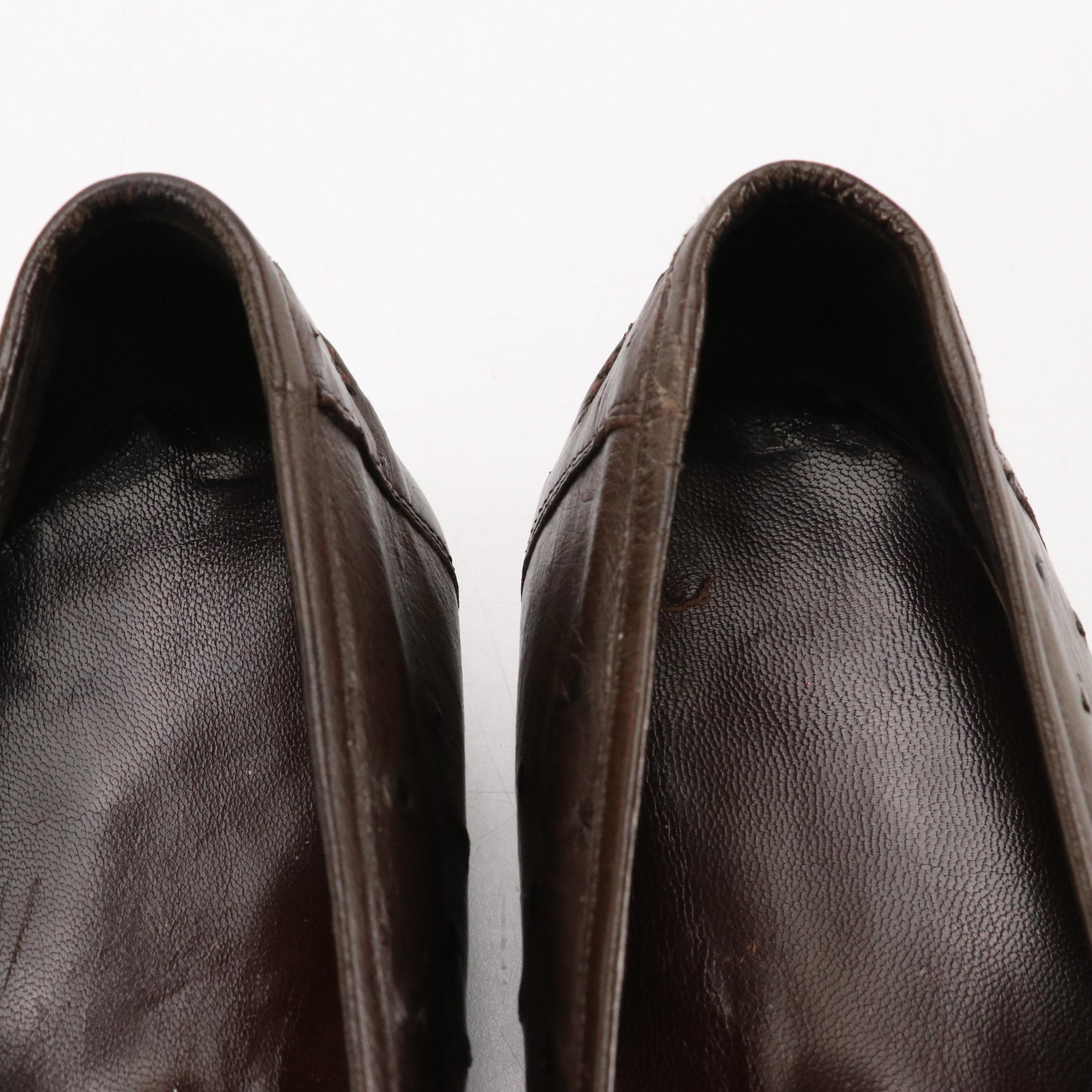 Men's Cole Haan, Allen Edmunds and Other Leather Loafers with Gold Toe Socks