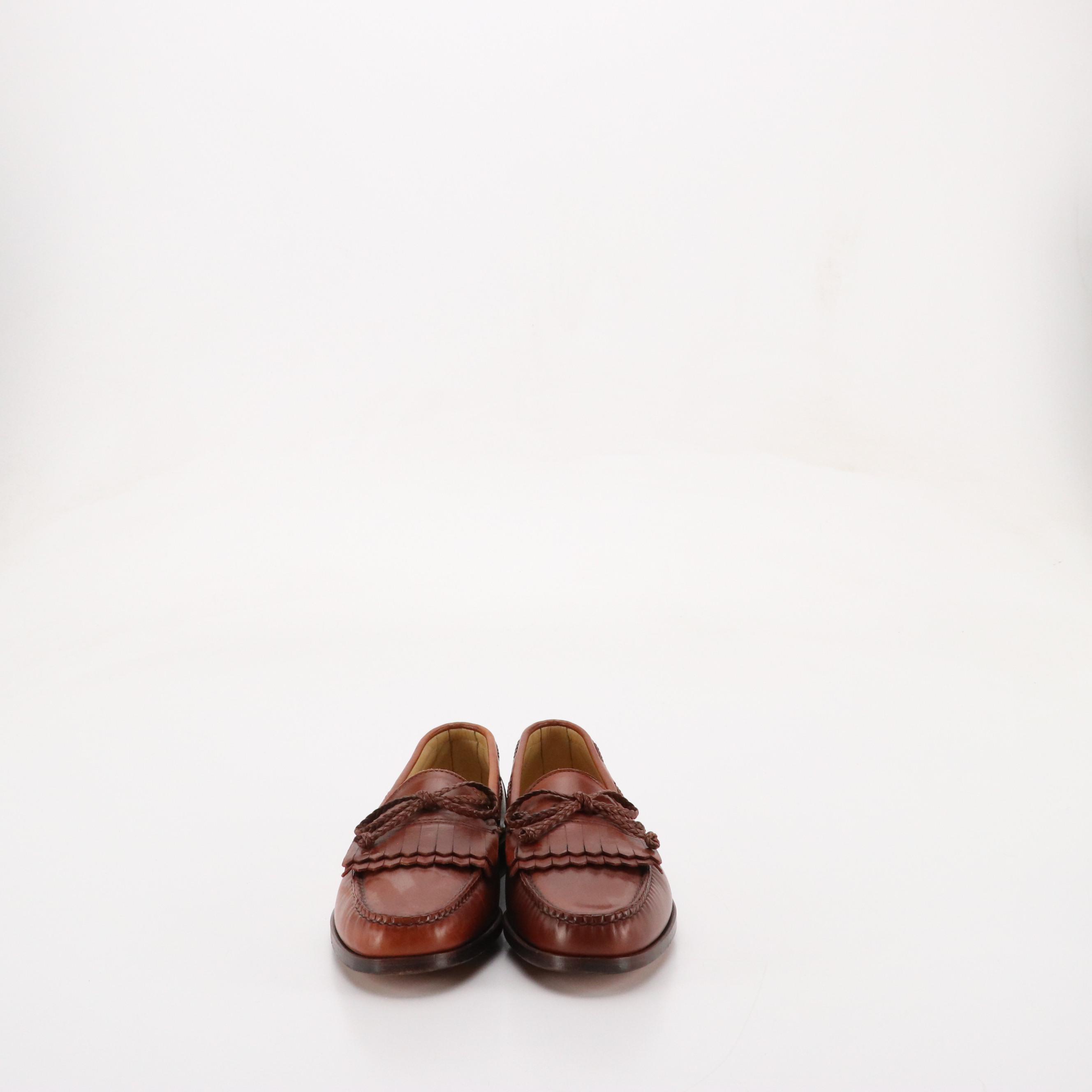 Men's Cole Haan, Allen Edmunds and Other Leather Loafers with Gold Toe Socks