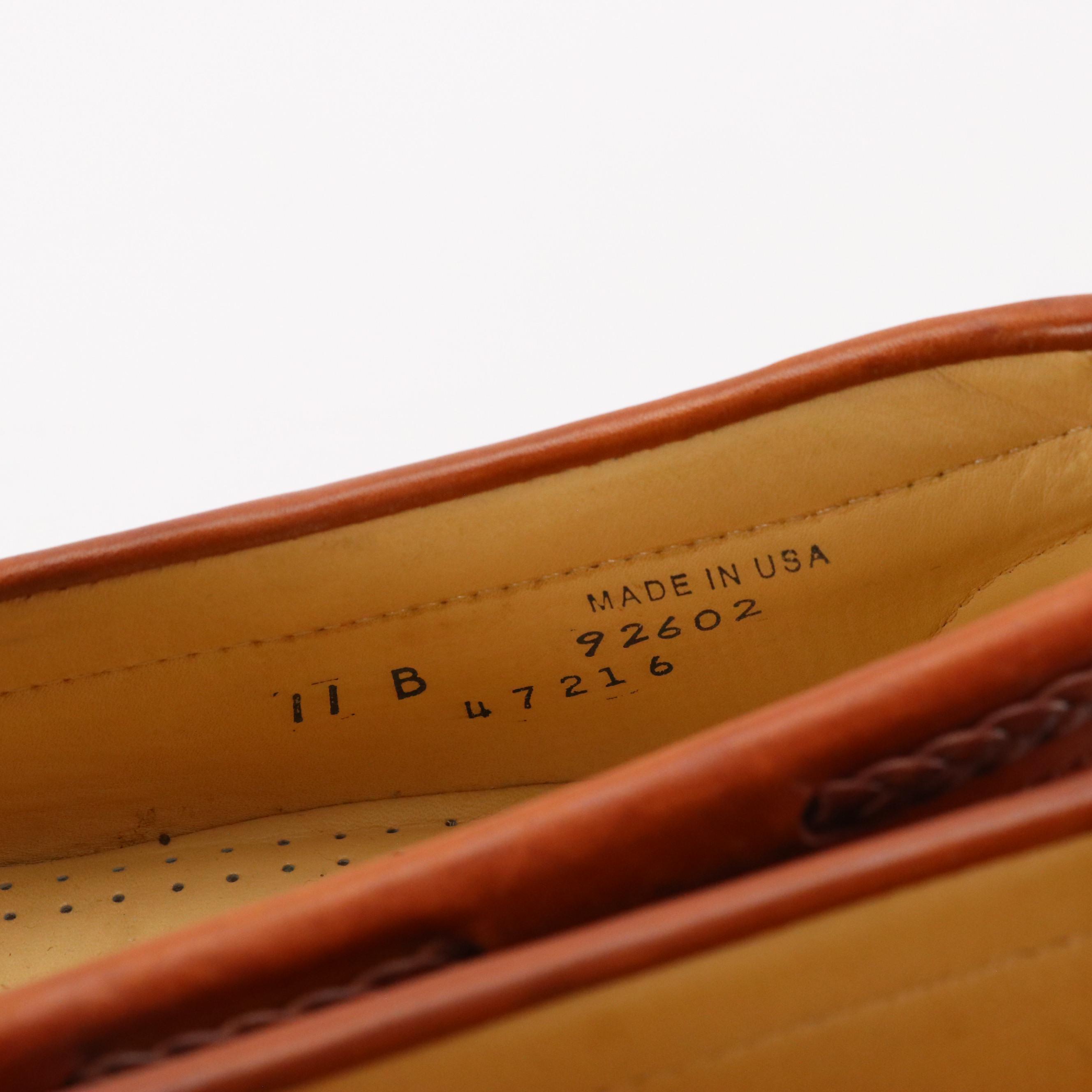 Men's Cole Haan, Allen Edmunds and Other Leather Loafers with Gold Toe Socks