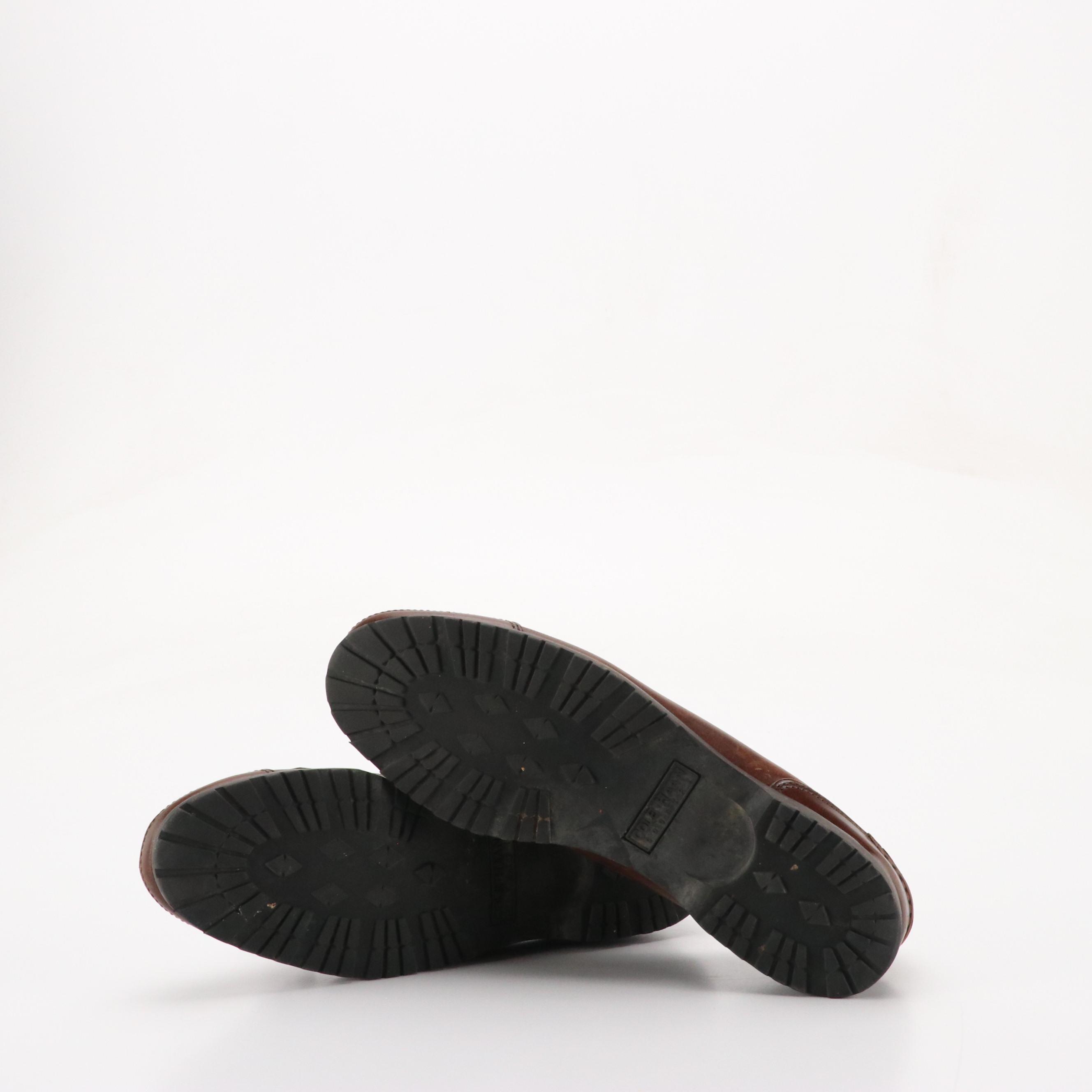 Men's Cole Haan, Allen Edmunds and Other Leather Loafers with Gold Toe Socks