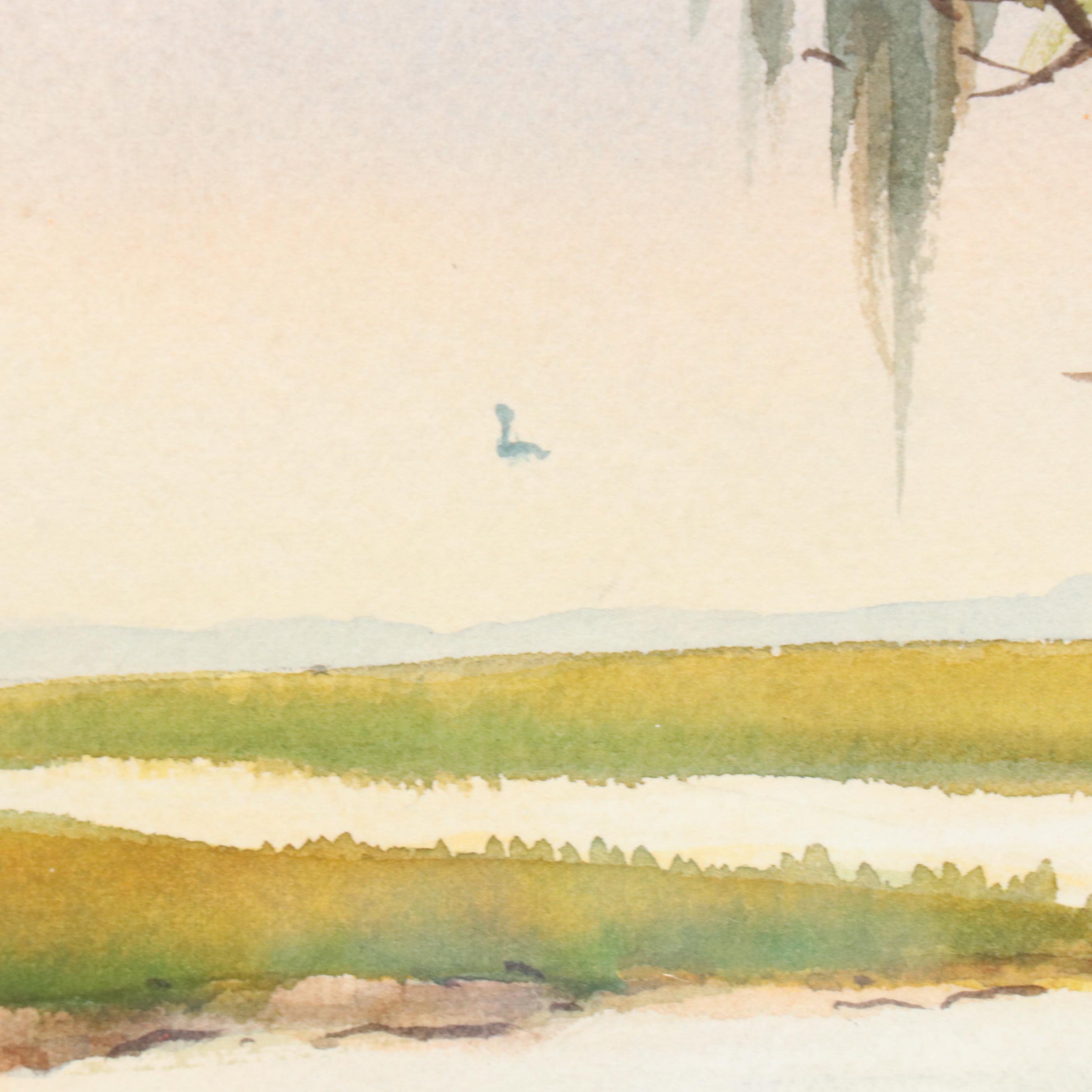 Harold Miller Landscape Watercolor "Low Country"