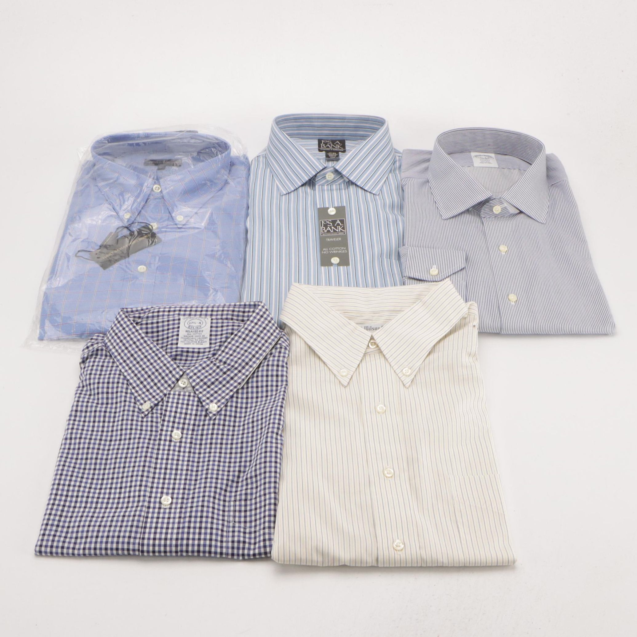 Men's Cotton Dress Shirts Featuring Brooks Brothers, JoS. A. Bank, and More