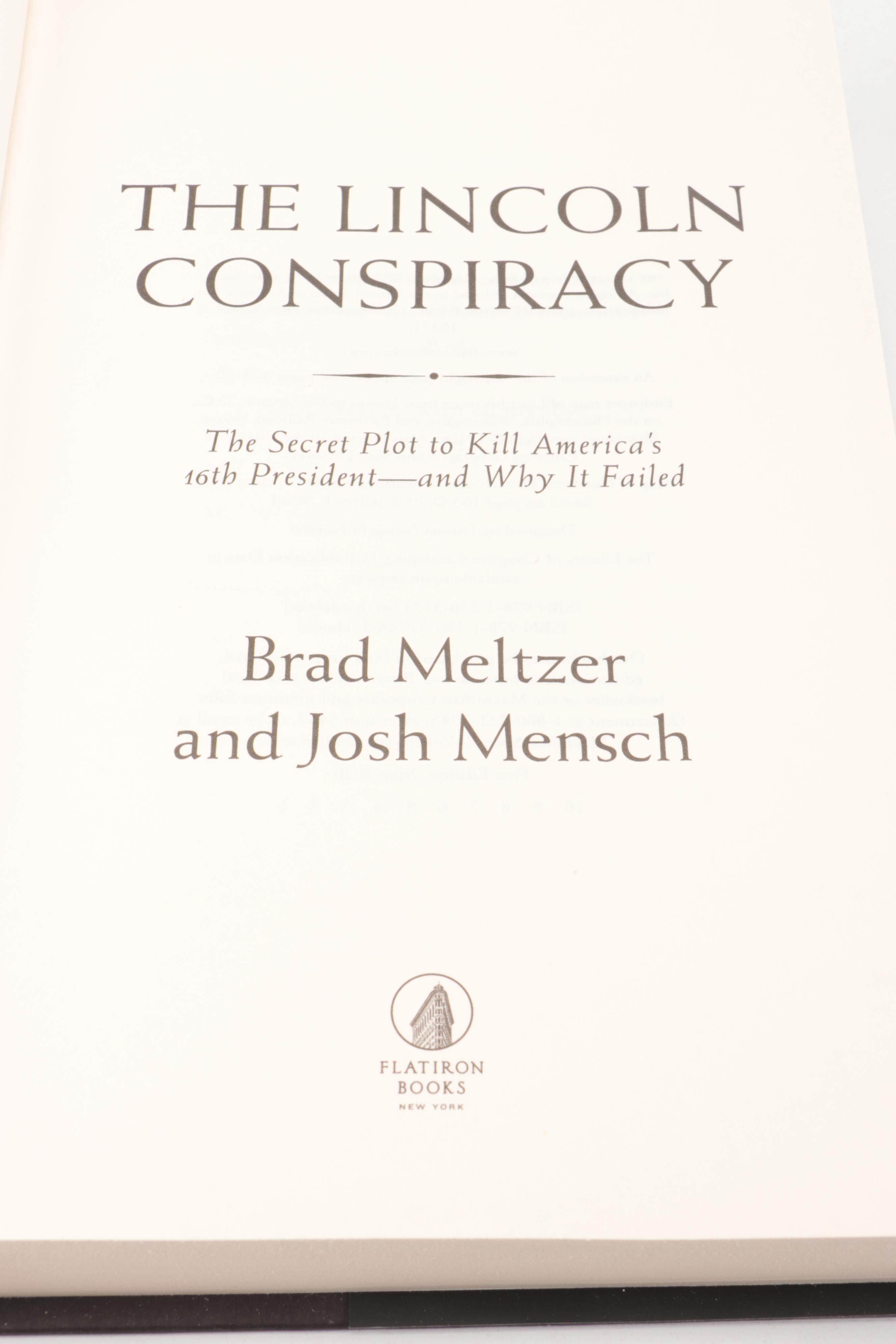 First Edition "Lincoln and the Baltimore Plot, 1861" and More Lincoln Books