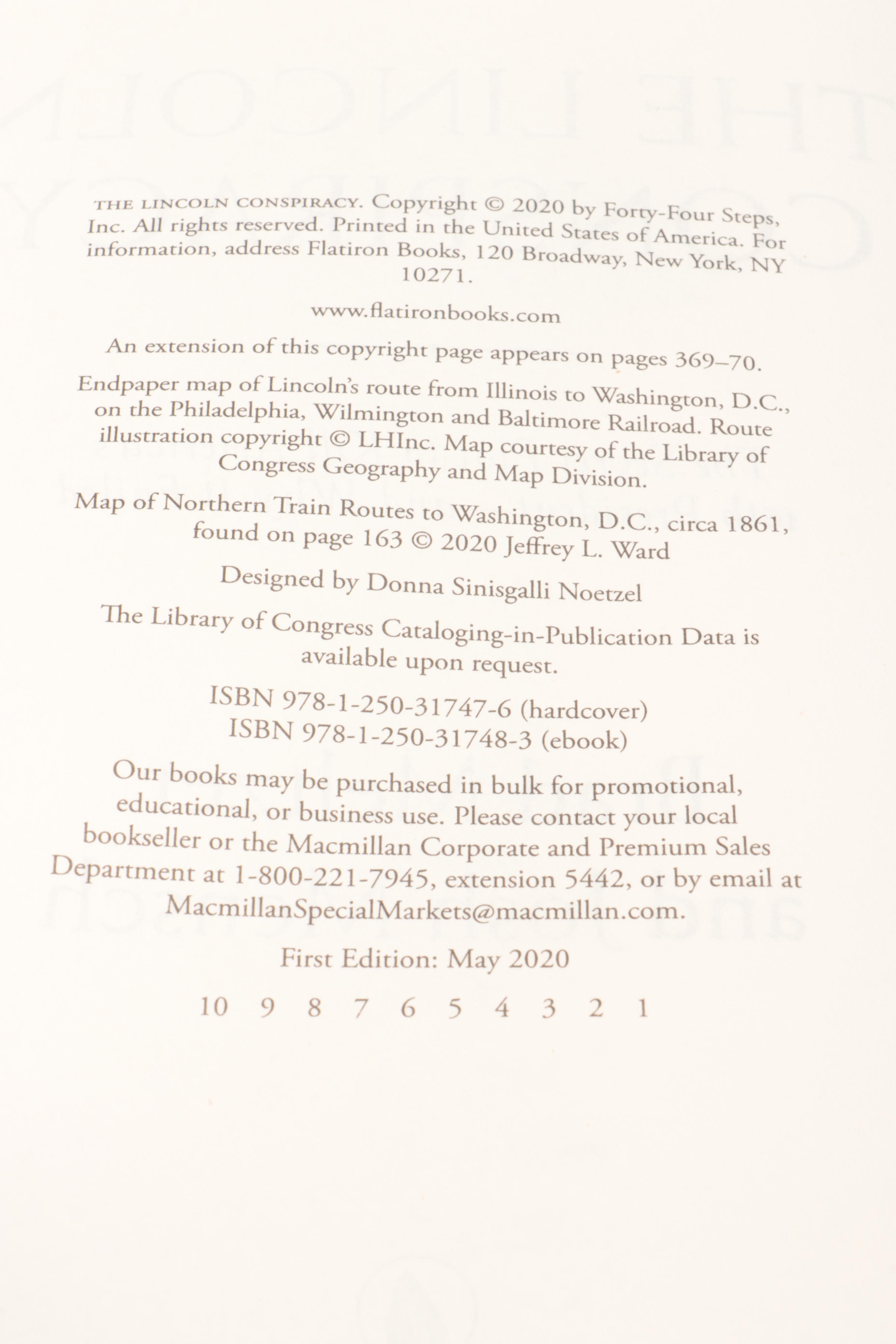 First Edition "Lincoln and the Baltimore Plot, 1861" and More Lincoln Books