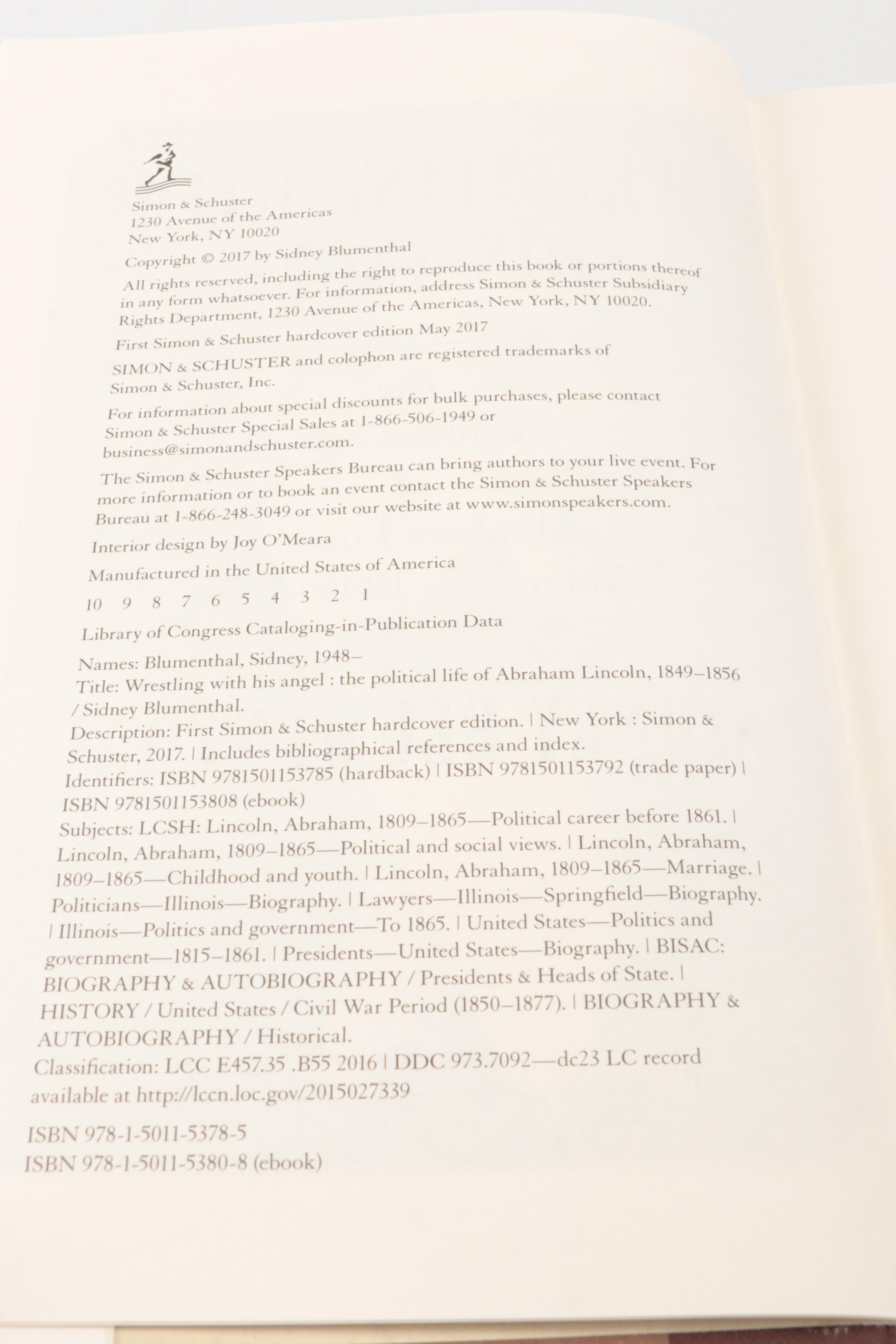 First Edition "Lincoln and the Baltimore Plot, 1861" and More Lincoln Books