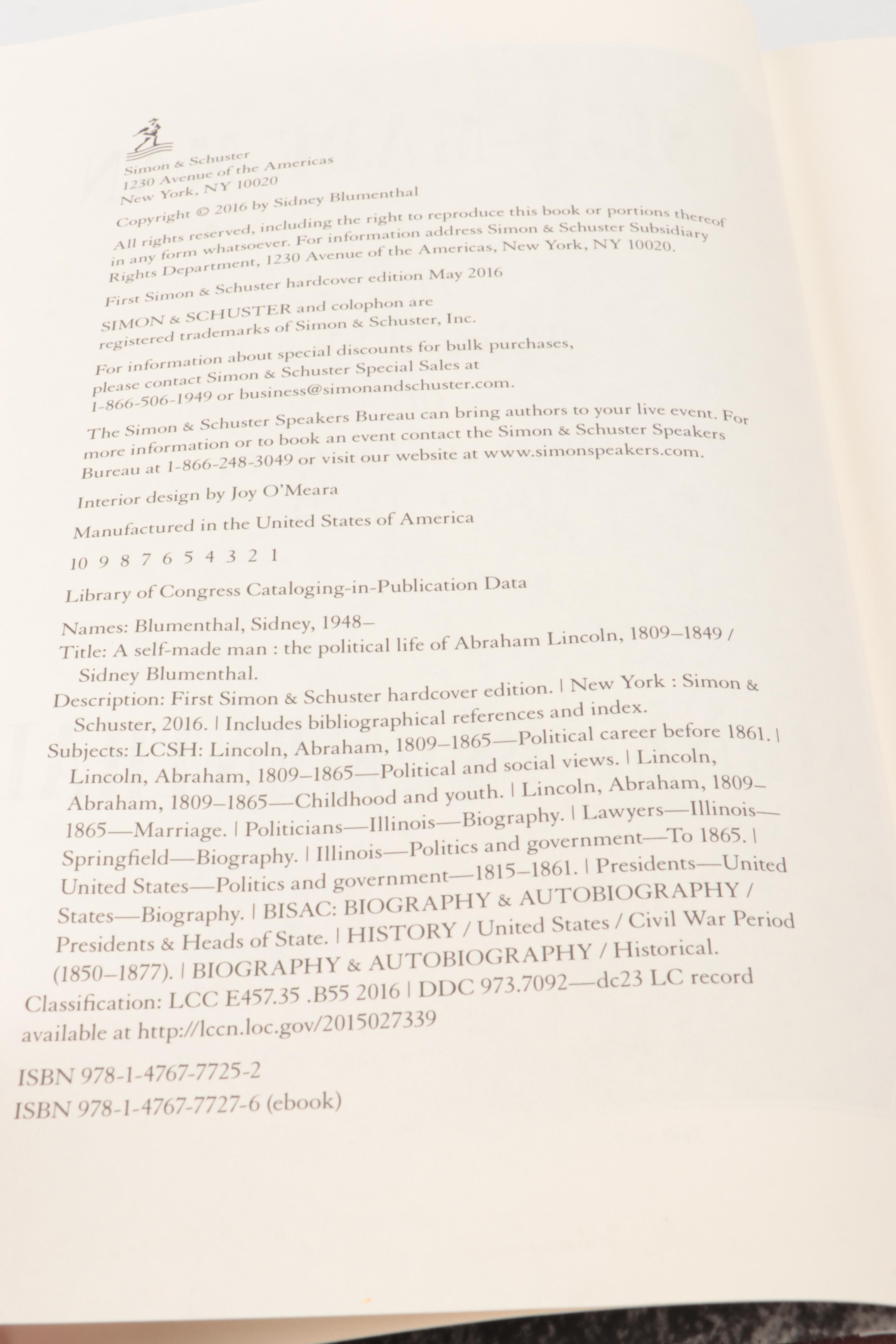 First Edition "Lincoln and the Baltimore Plot, 1861" and More Lincoln Books