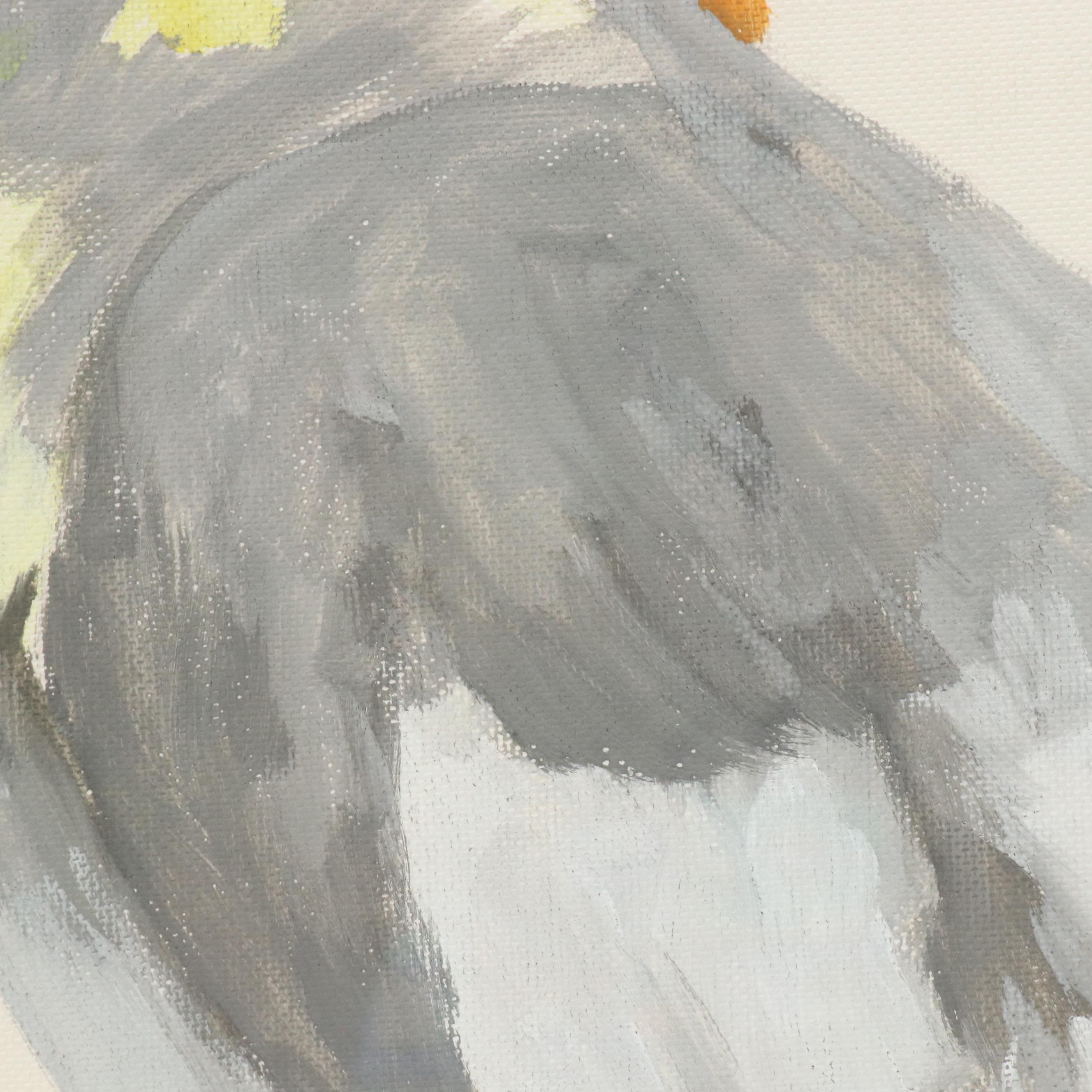 Acrylic Painting of a Cockatiel, 1976