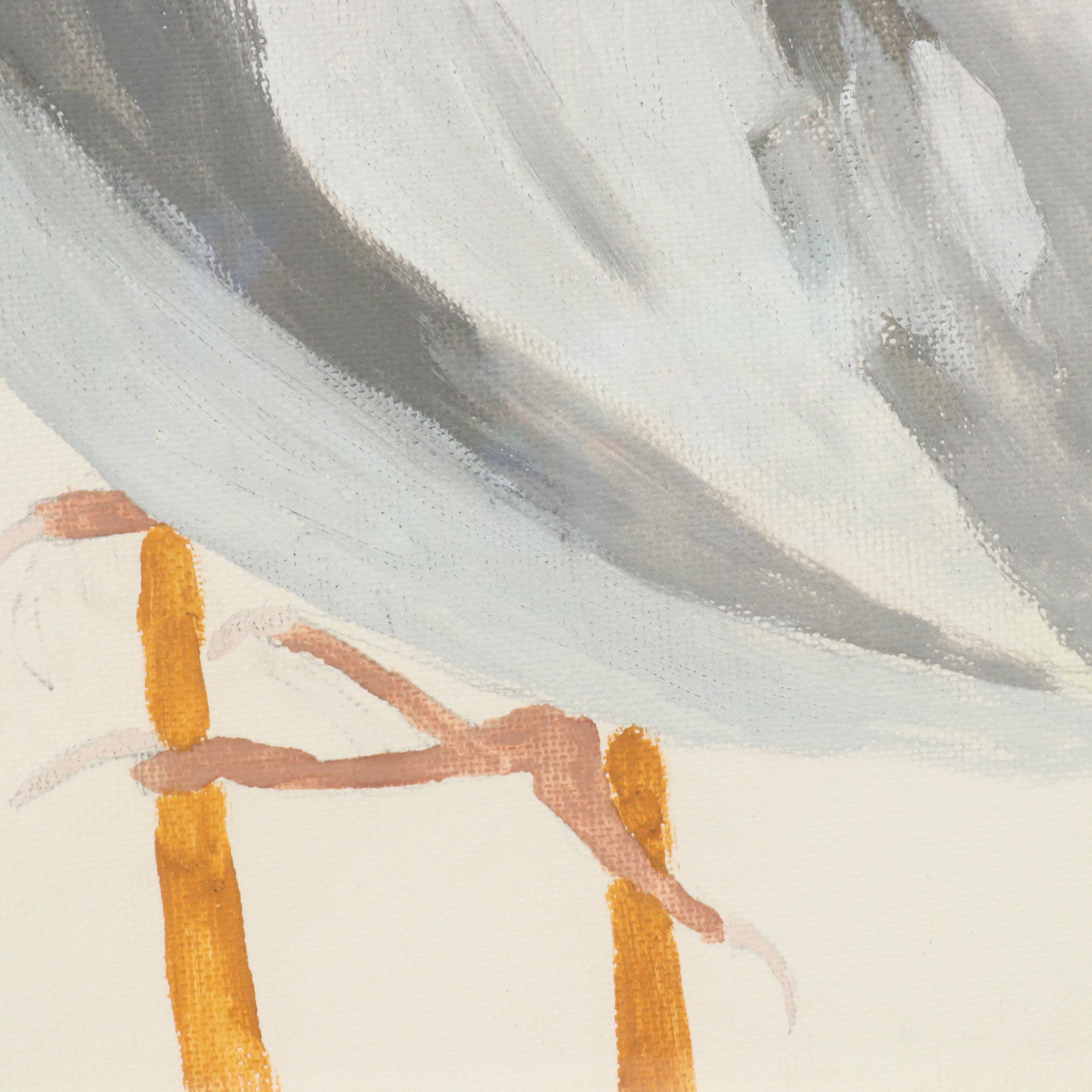 Acrylic Painting of a Cockatiel, 1976