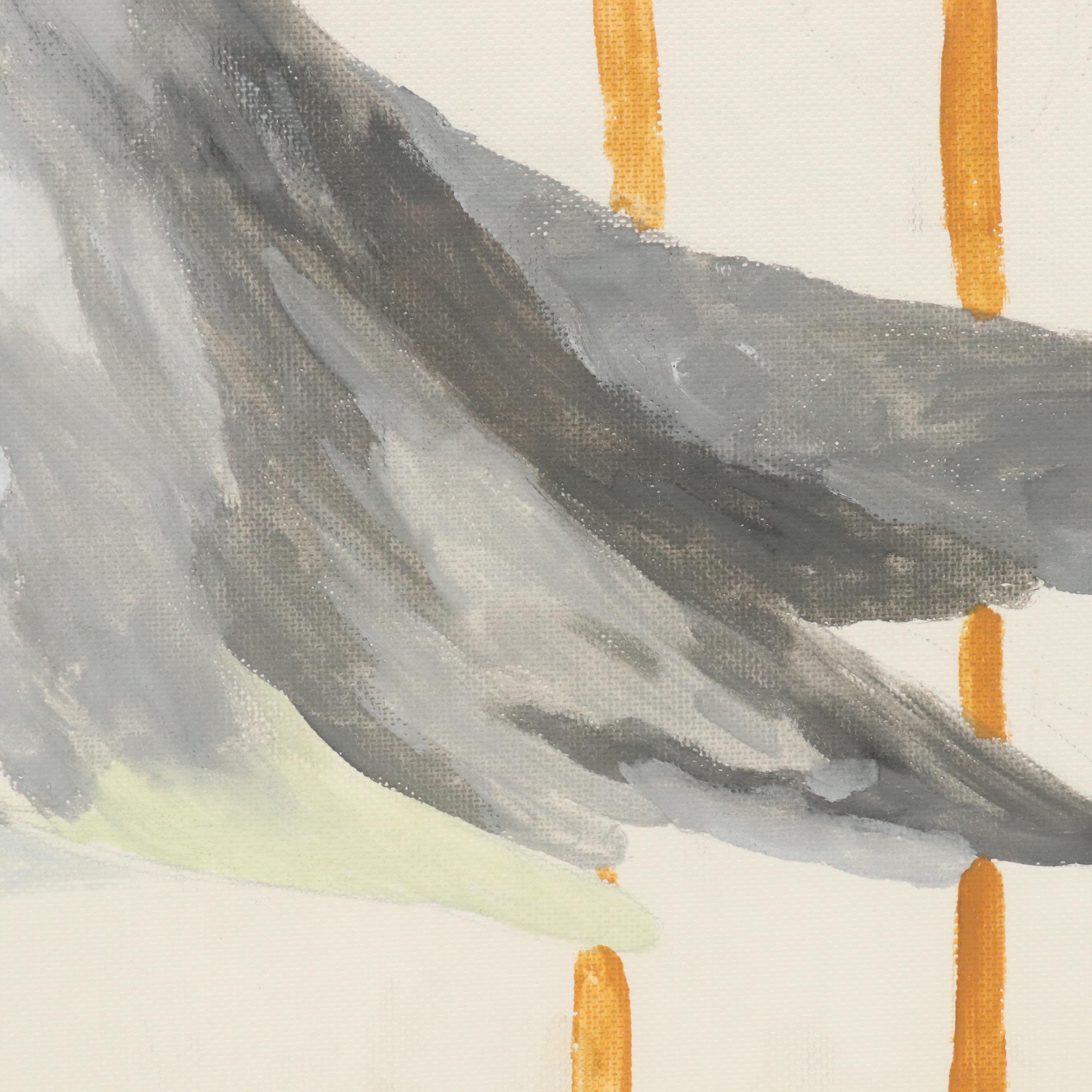 Acrylic Painting of a Cockatiel, 1976