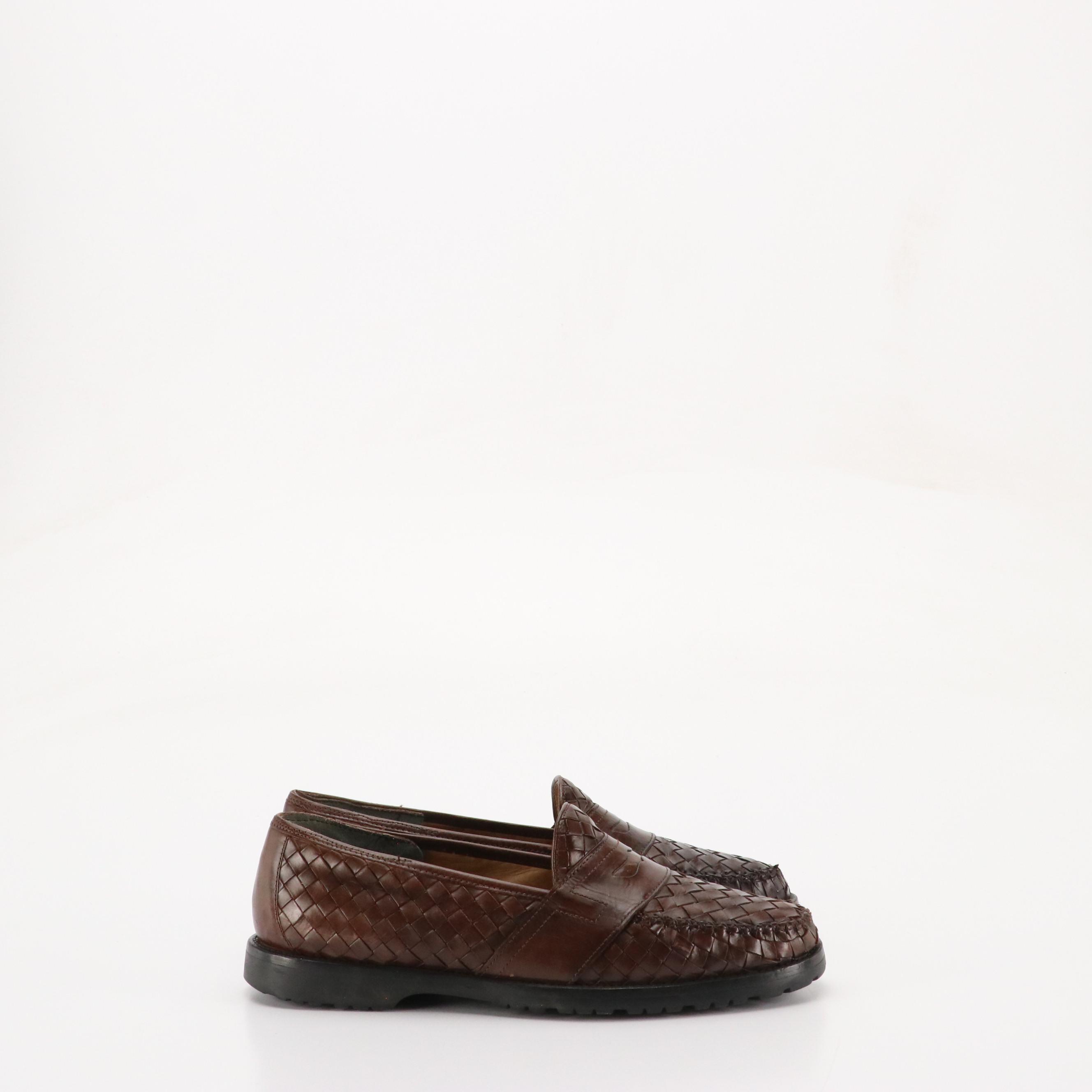 Men's Cole Haan, Allen Edmunds and Alden Brown Leather Loafers, Gold Toe Socks