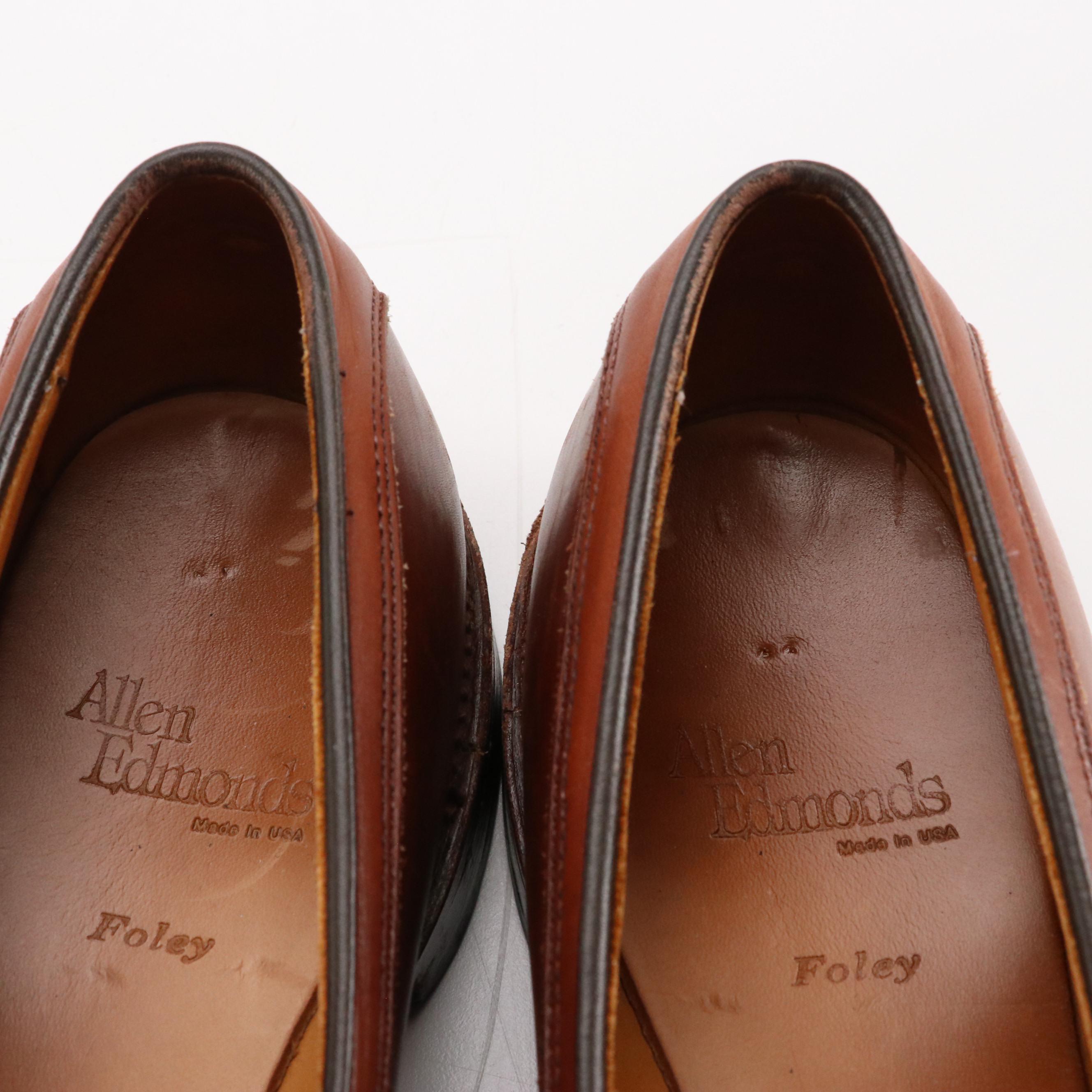 Men's Cole Haan, Allen Edmunds and Alden Brown Leather Loafers, Gold Toe Socks