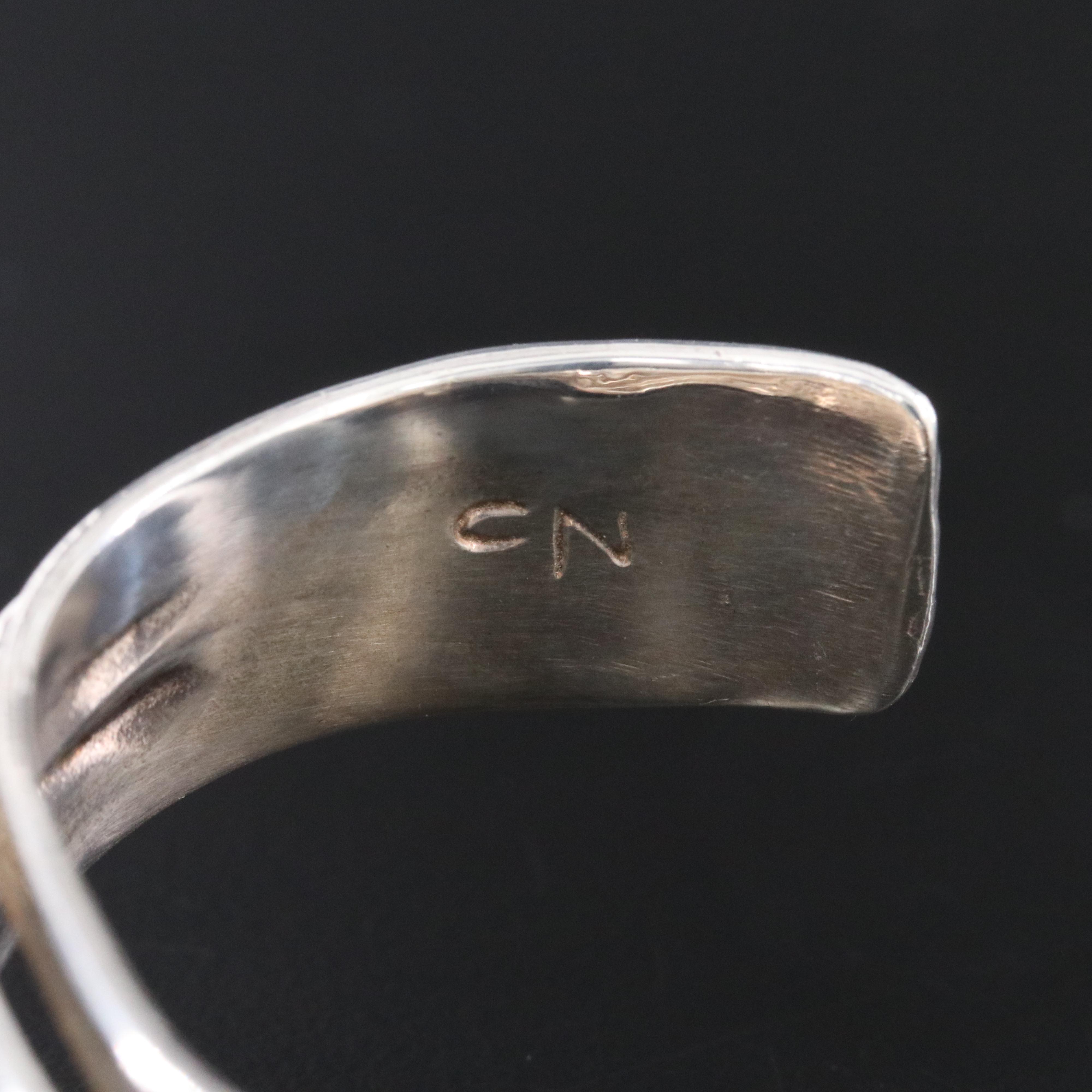 Clifton L Nicholson Hand Wrought Sterling Wave Cuff