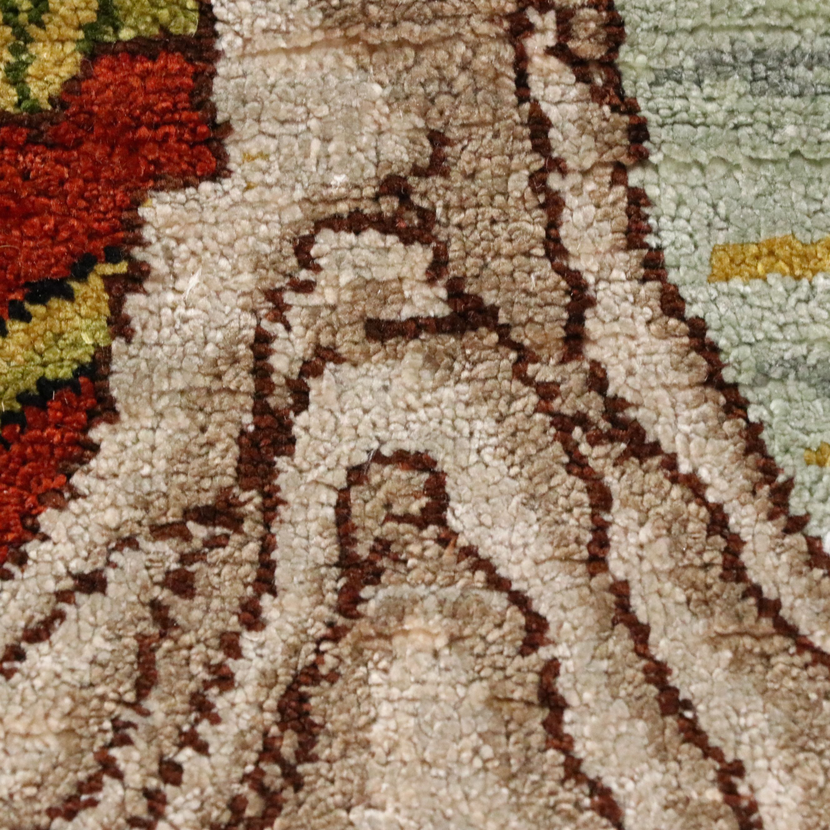 3'3 x 5'10 Hand-Knotted Turkish Kayseri Silk Area Rug