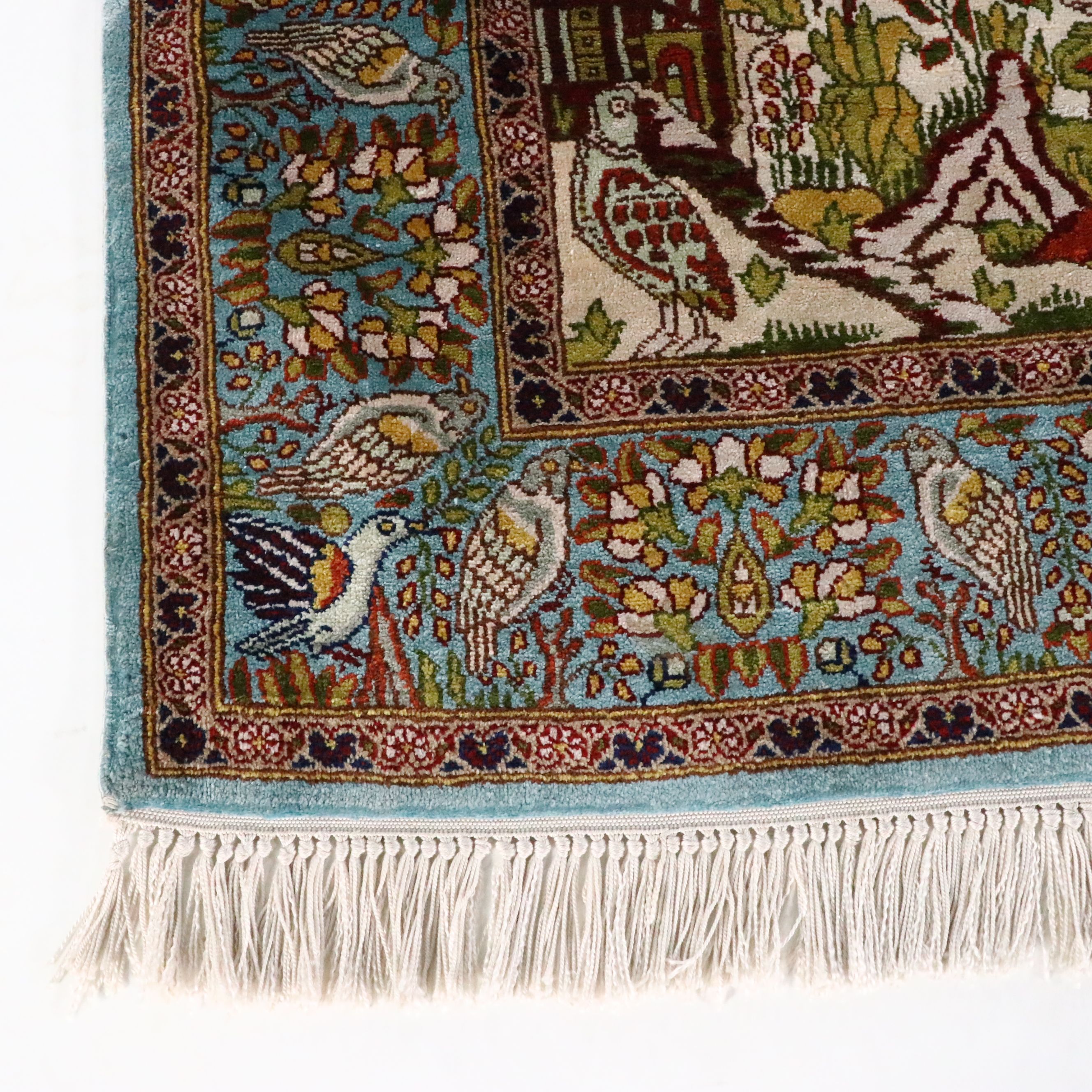 3'3 x 5'10 Hand-Knotted Turkish Kayseri Silk Area Rug