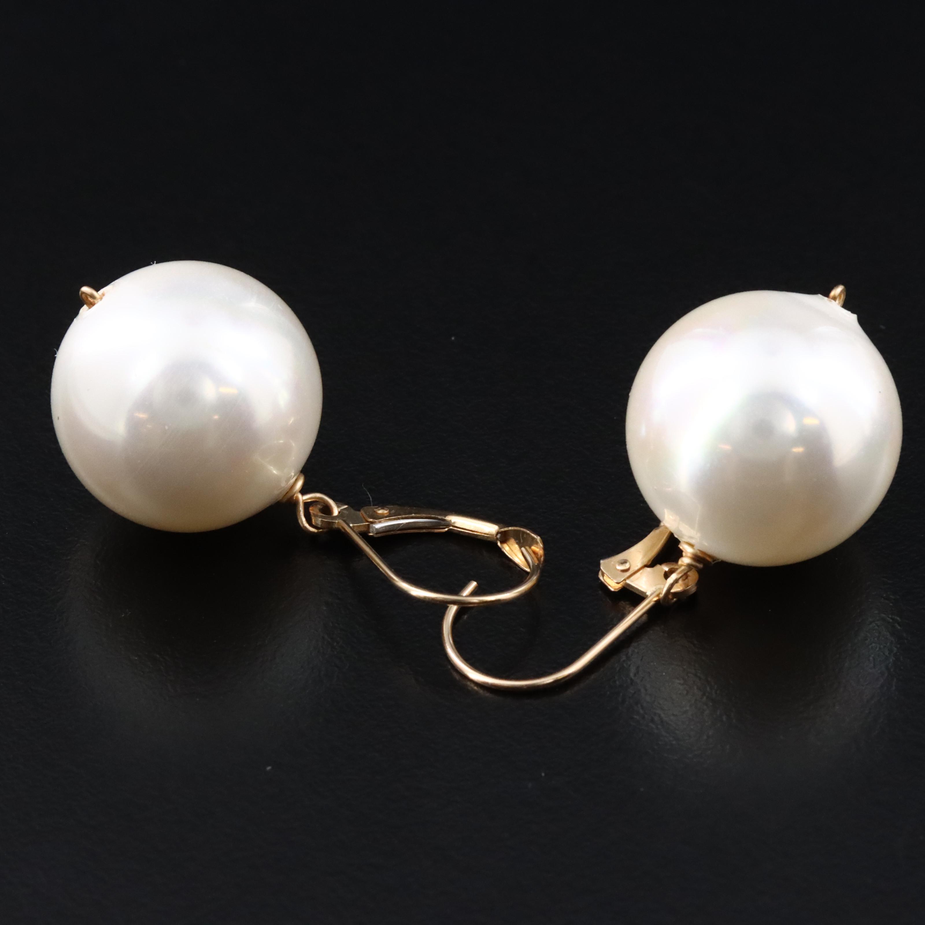 Faux Pearl Bracelet and Earrings with 14K Clasps