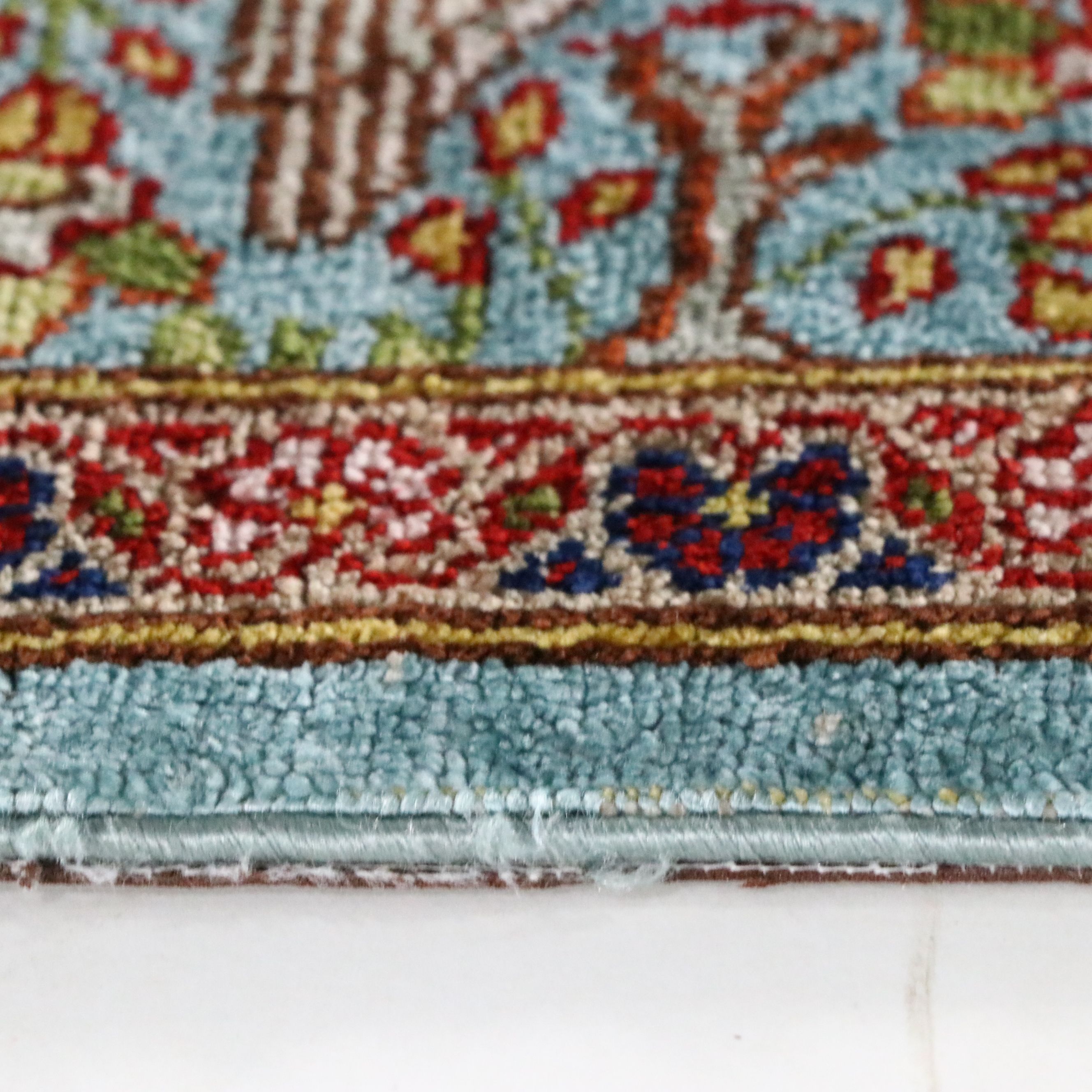 3'3 x 5'10 Hand-Knotted Turkish Kayseri Silk Area Rug