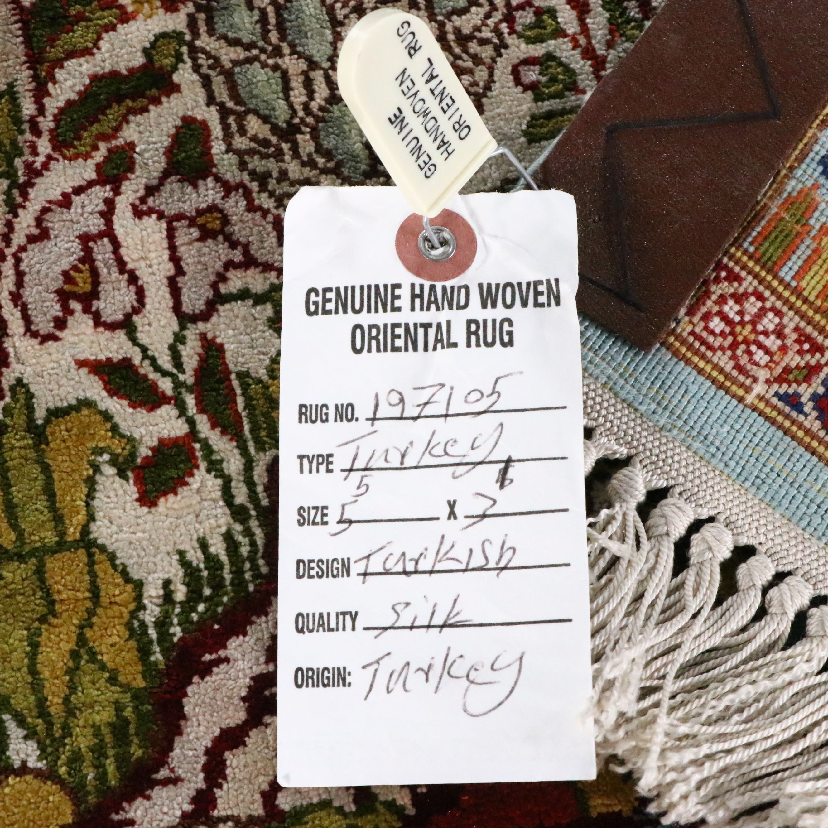 3'3 x 5'10 Hand-Knotted Turkish Kayseri Silk Area Rug