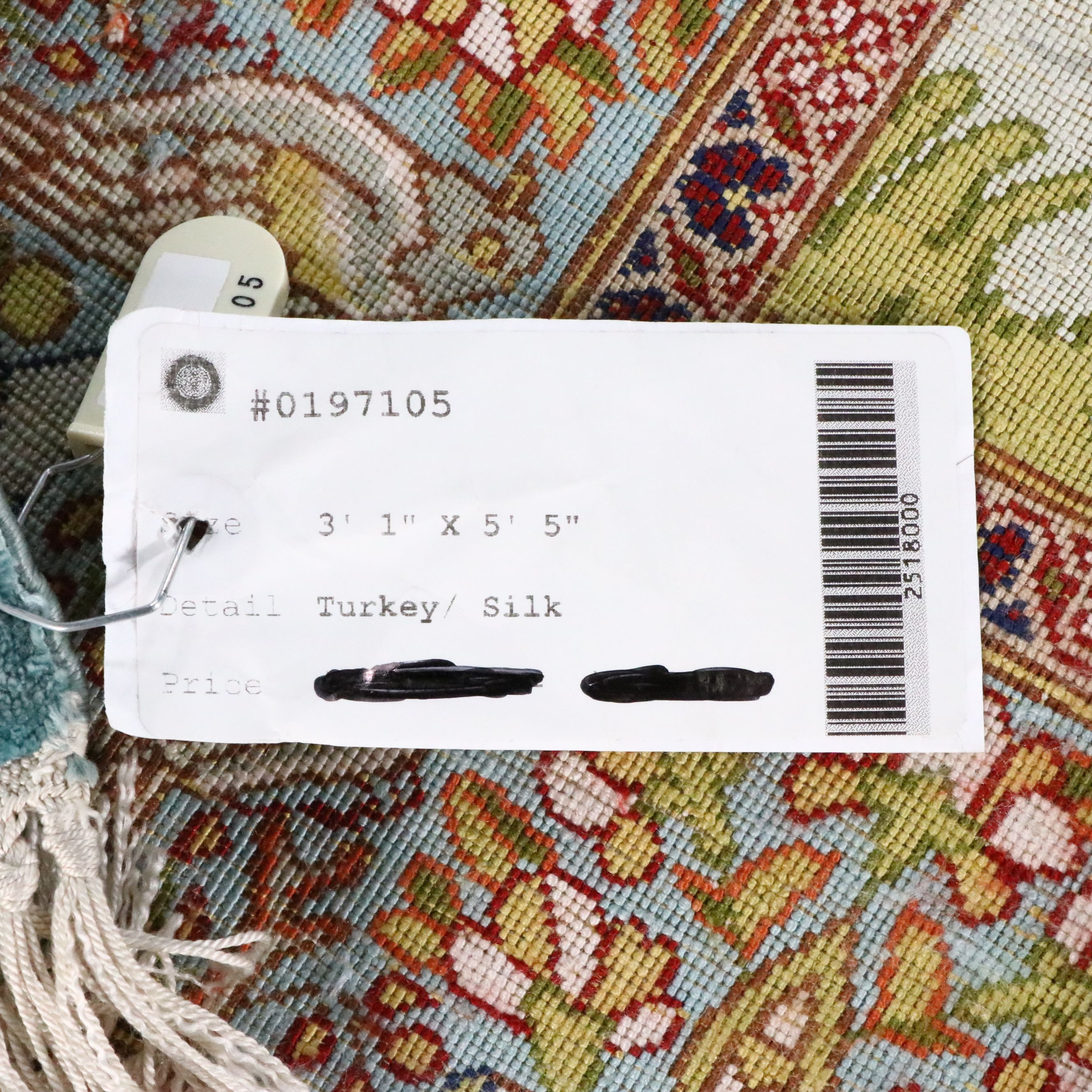 3'3 x 5'10 Hand-Knotted Turkish Kayseri Silk Area Rug