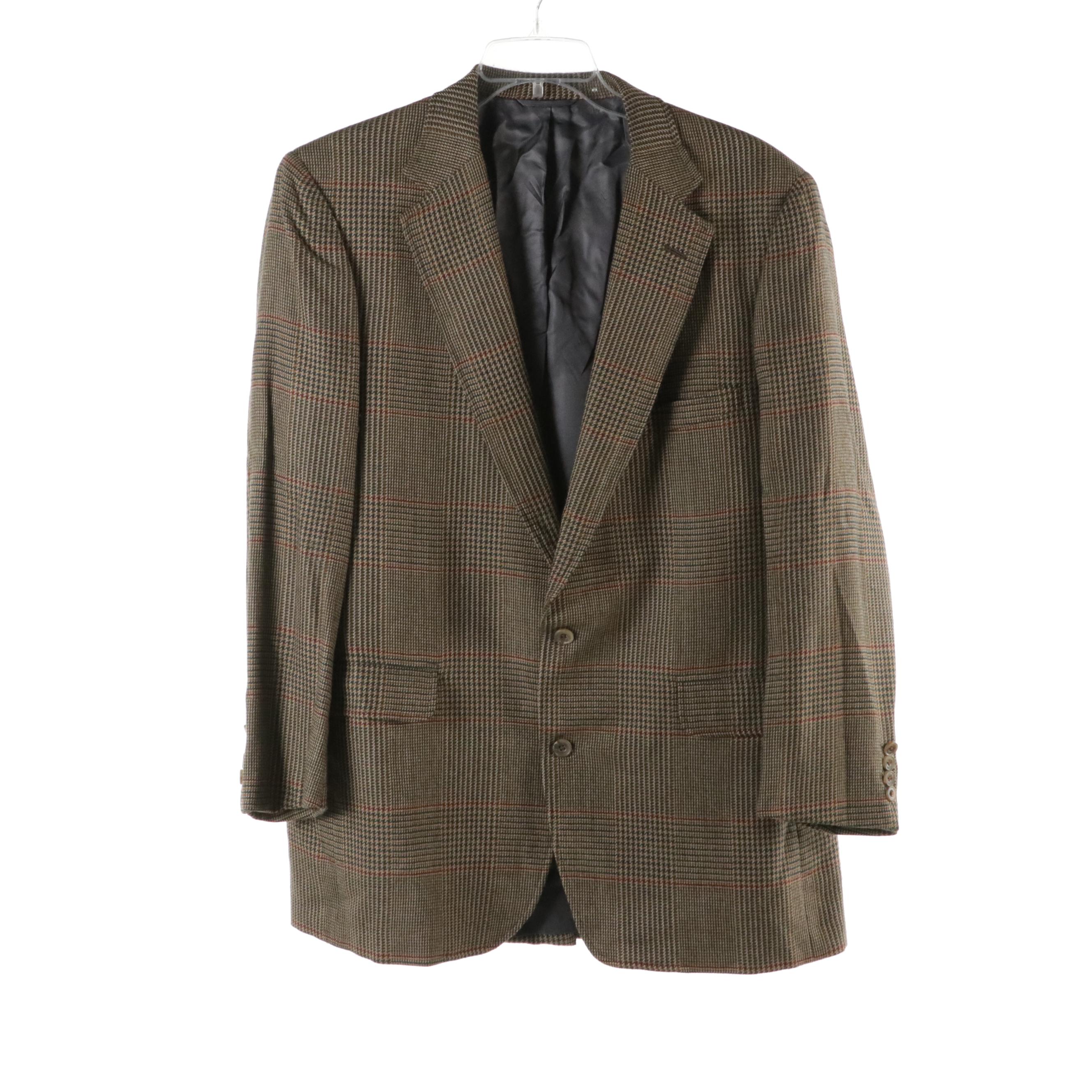 Men's Vintage Wool Houndstooth and Herringbone Blazers Including Rush Wilson