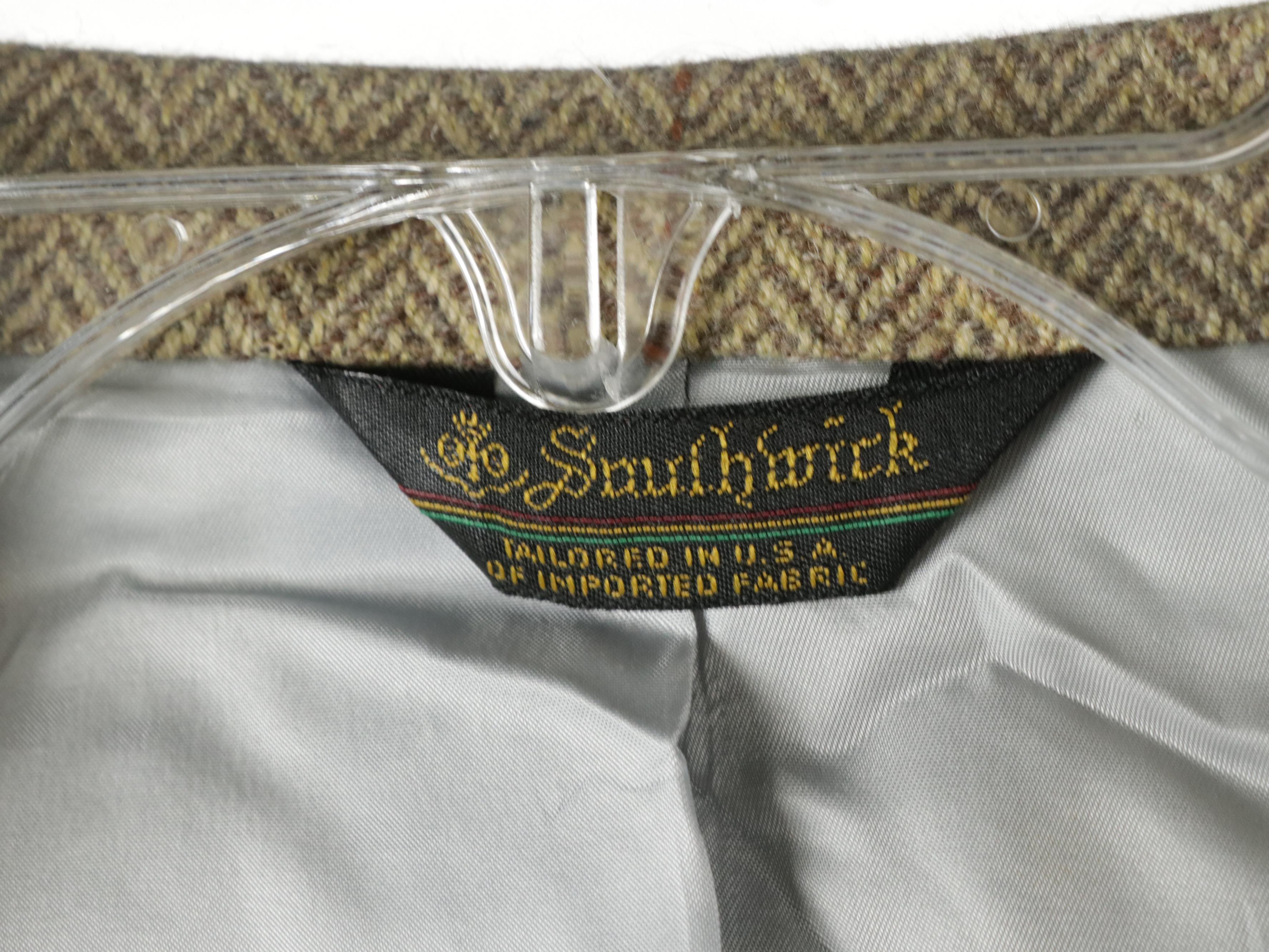 Men's Vintage Wool Houndstooth and Herringbone Blazers Including Rush Wilson