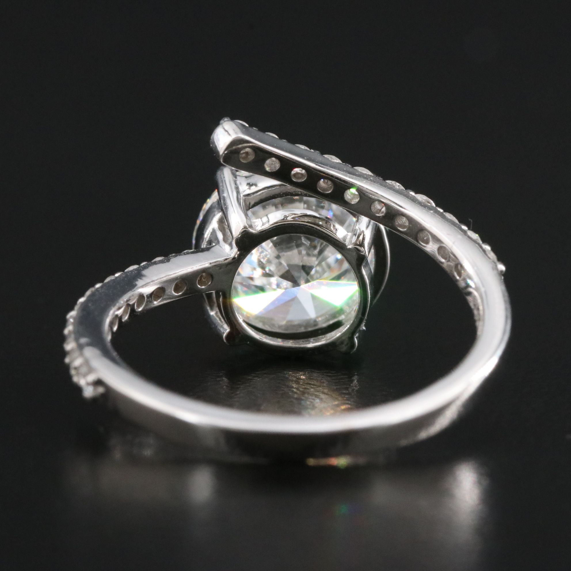 14K 3.57 CTW Lab Grown Diamond Bypass Ring with IGI Report